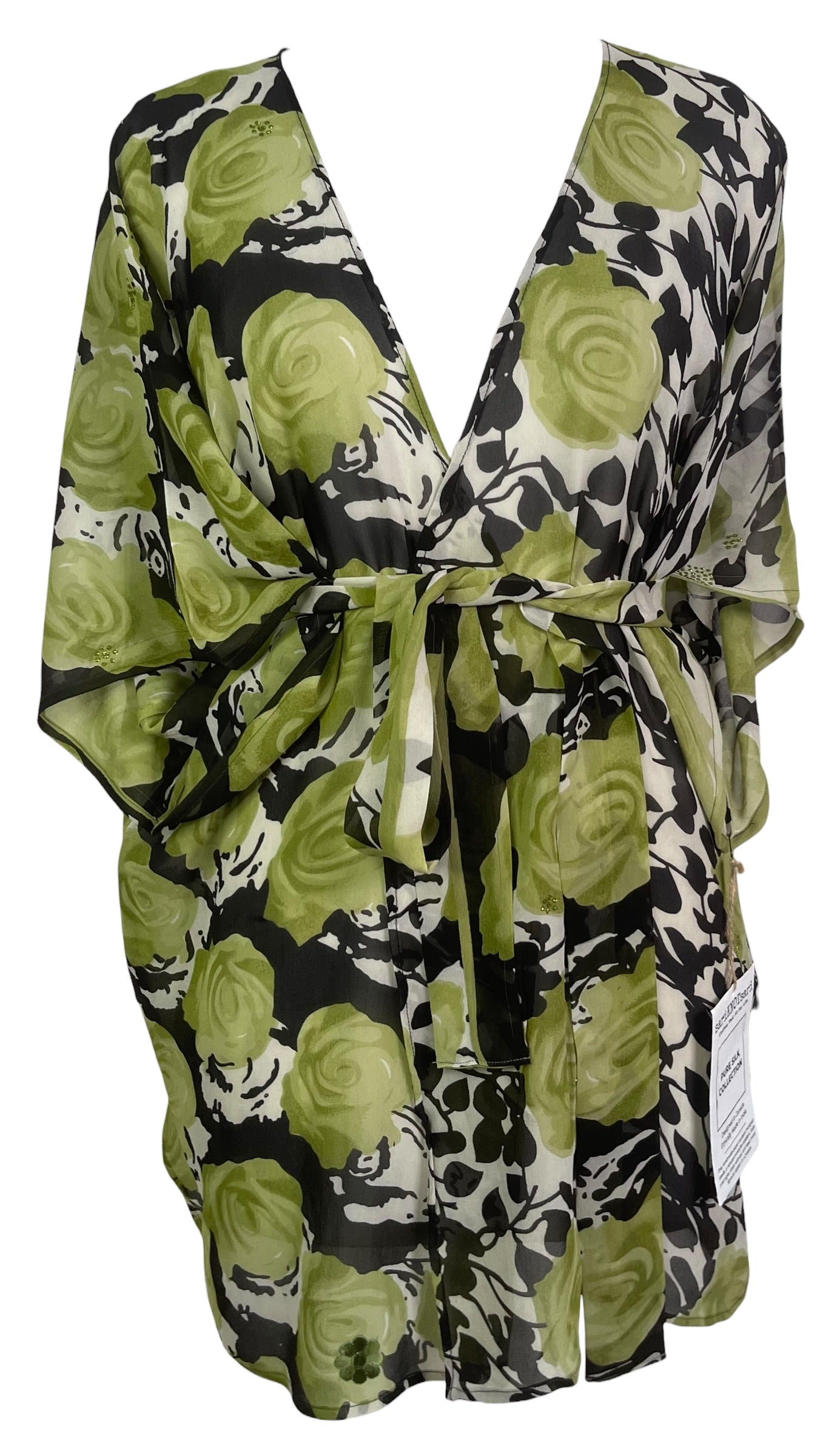 Releases Sunday at 8pm EST PRG9030 Avatar Pure Silk Kimono-Sleeved Jacket with Belt