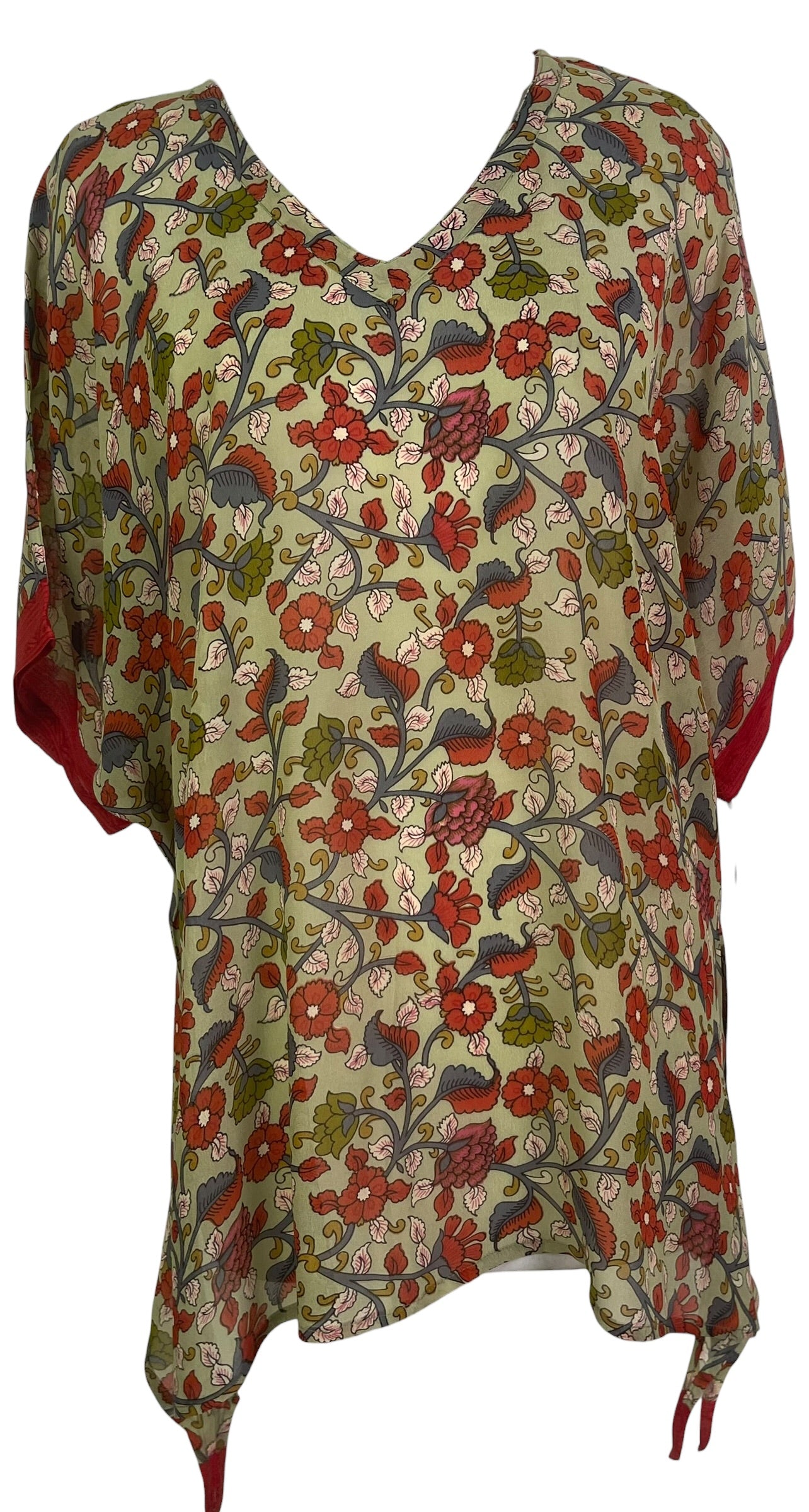 Releases Sunday at 8pm EST PRG9053 Sheer Avatar Pure Silk Long Tunic with Side Ties