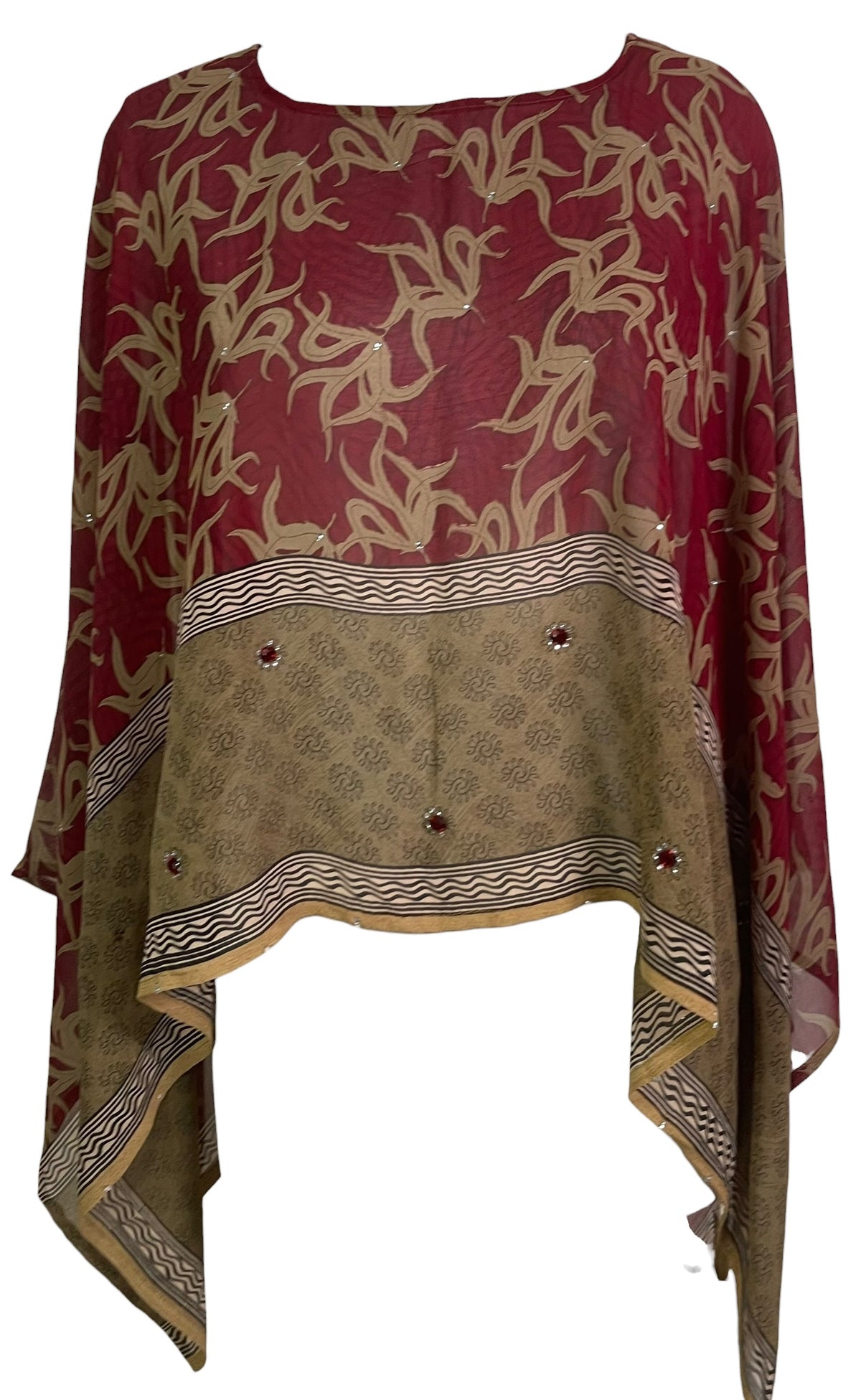 PRG9103 Sheer Pure Silk Wabi Sabi Capelet Poncho by 12 AUGUST 2026 – Handmade ethical Poncho from sariKNOTsari using upcycled silk. Designed in Canada for travel and slow fashion, loved from Toronto to LA to Sydney. Featuring Zsiska, Bryn Walker and Artisan Leather coats by Rejean Pepin, Pepin designs