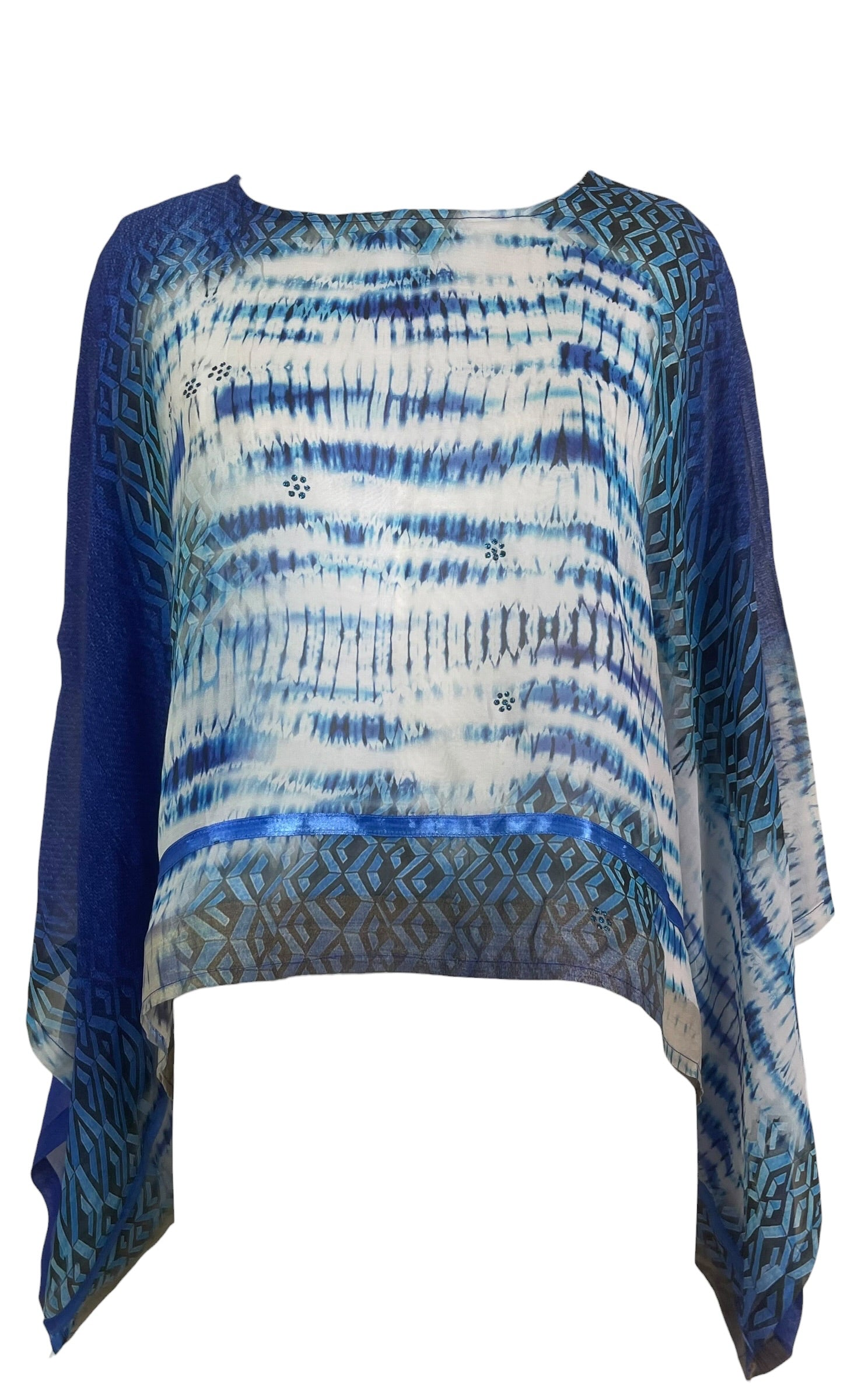 Releases Sunday at 8pm EST PRG9106 Sheer Wabi Sabi Pure Silk Kimono-Sleeved Top