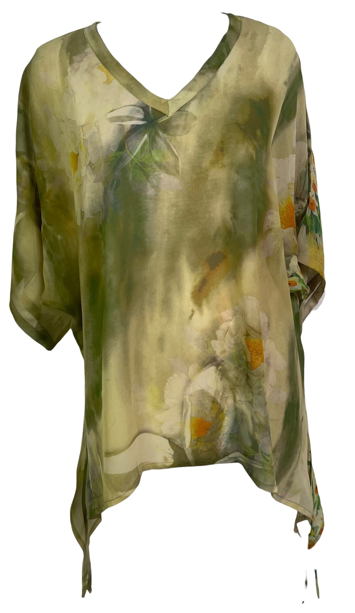 Releases Sunday at 8pm EST PRG9159 Sheer Avatar Pure Silk Long Tunic with Side Ties