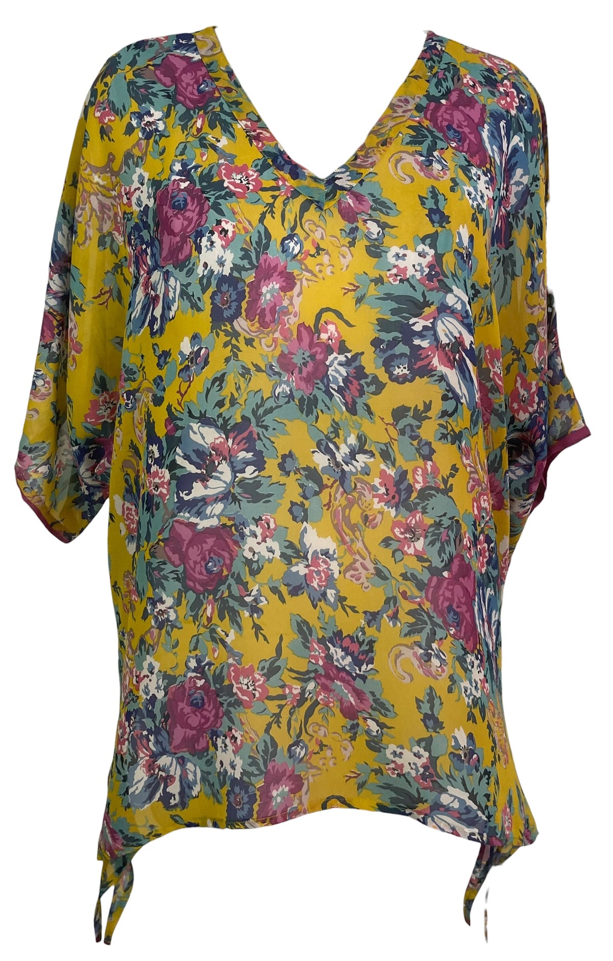 Releases Sunday at 8pm EST  PRG9165 Sheer Avatar Pure Silk Long Tunic with Side Ties