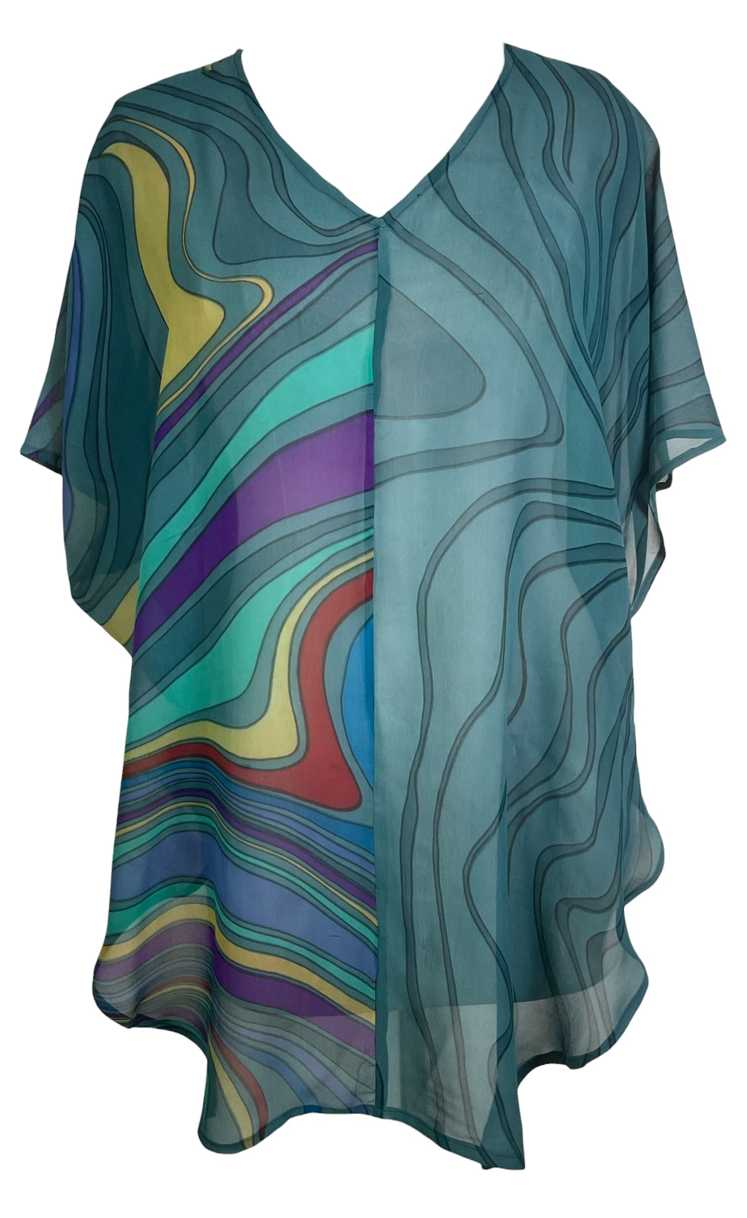 Releases Sunday at 8pm EST PRG9204 Sheer Wabi Sabi Pure Silk Waterfall Top