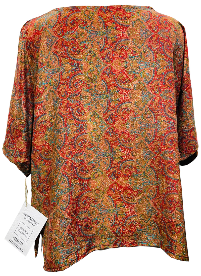 PRC4156 Nirvana Pure Silk Side Slit Top