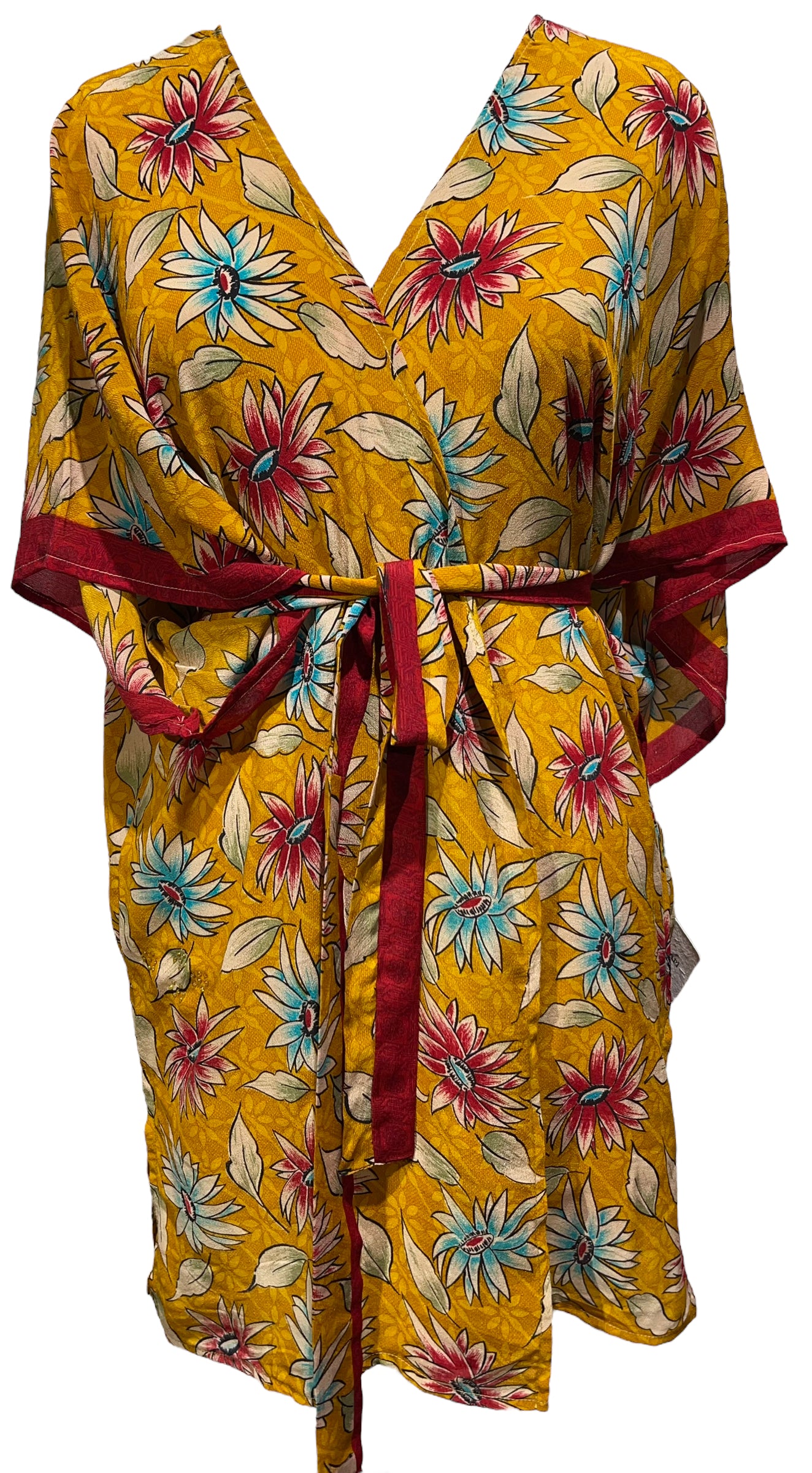 PRC3670 Avatar Pure Silk Kimono-Sleeved Jacket with Belt