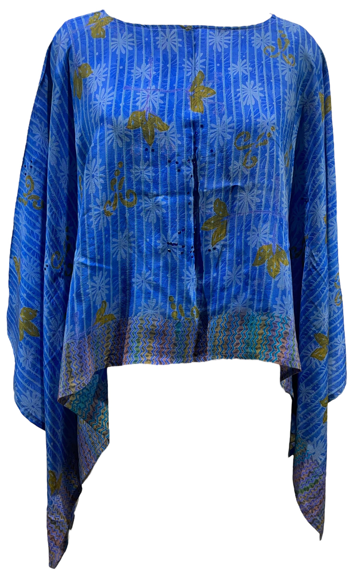 PRC4804 Pure Silk Wabi Sabi Capelet Poncho