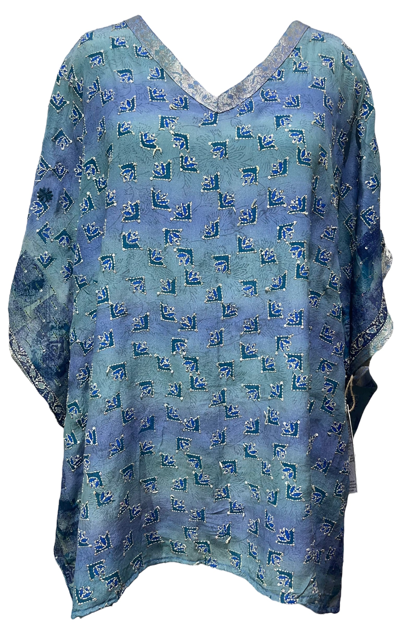 PRC4843 Avatar Pure Silk Short Kaftan Tunic