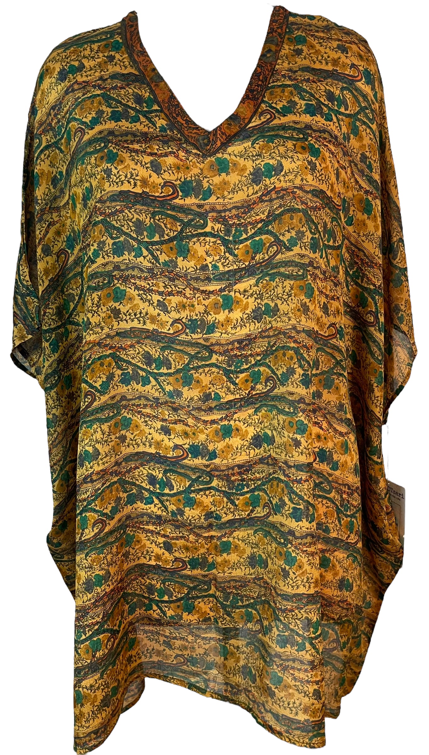 PRC5914 Avatar Pure Silk Short Kaftan Tunic