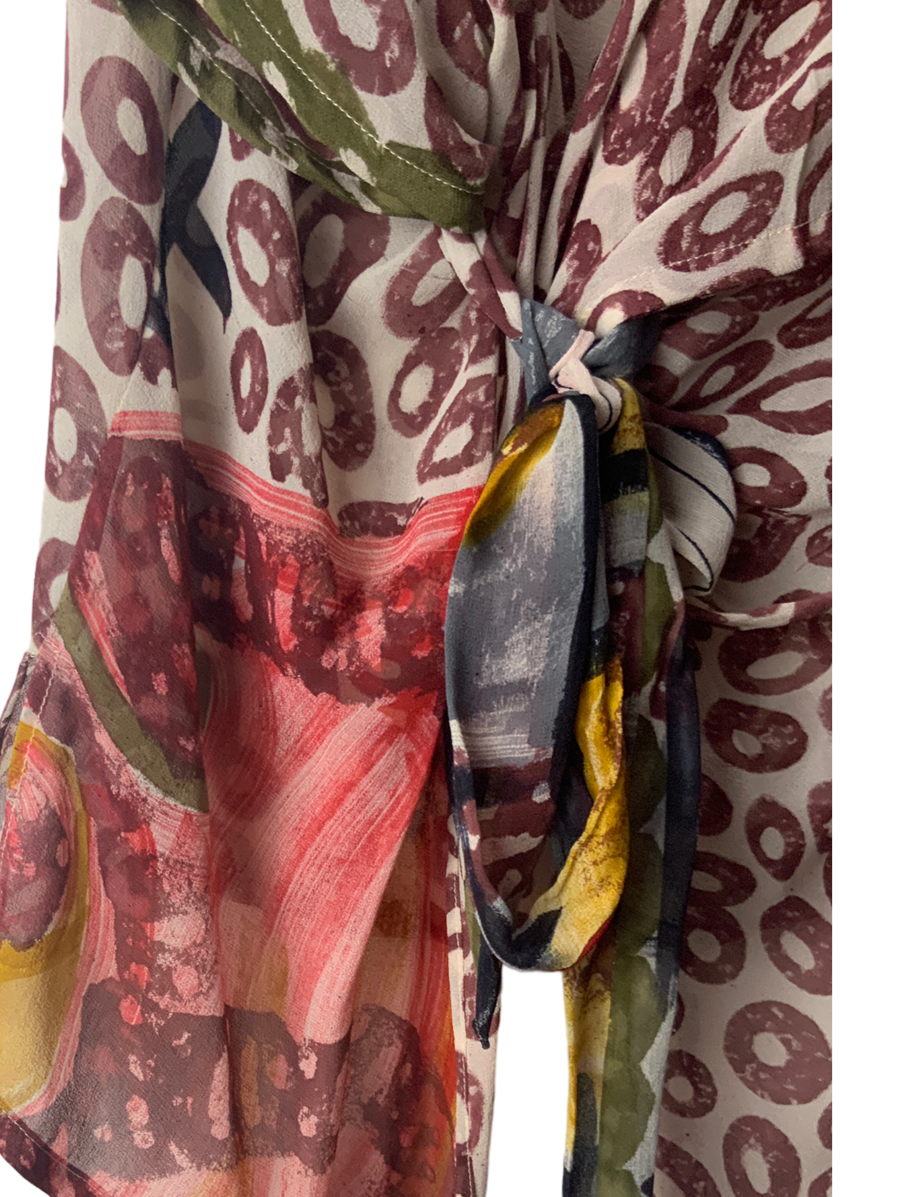 PRG9994 Sheer Avatar Pure Silk Kimono-Sleeved Jacket with Belt