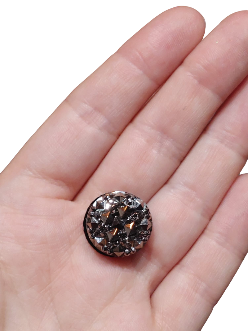 Metallic Black Cluster Magnetic Button