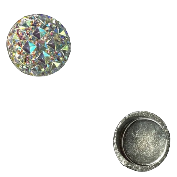 White Iridescent Cluster Magnetic Button