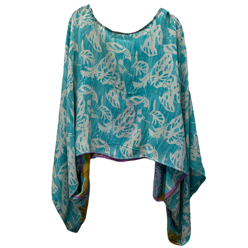 Blythe Avatar Pure Silk Kimono-Sleeved Top