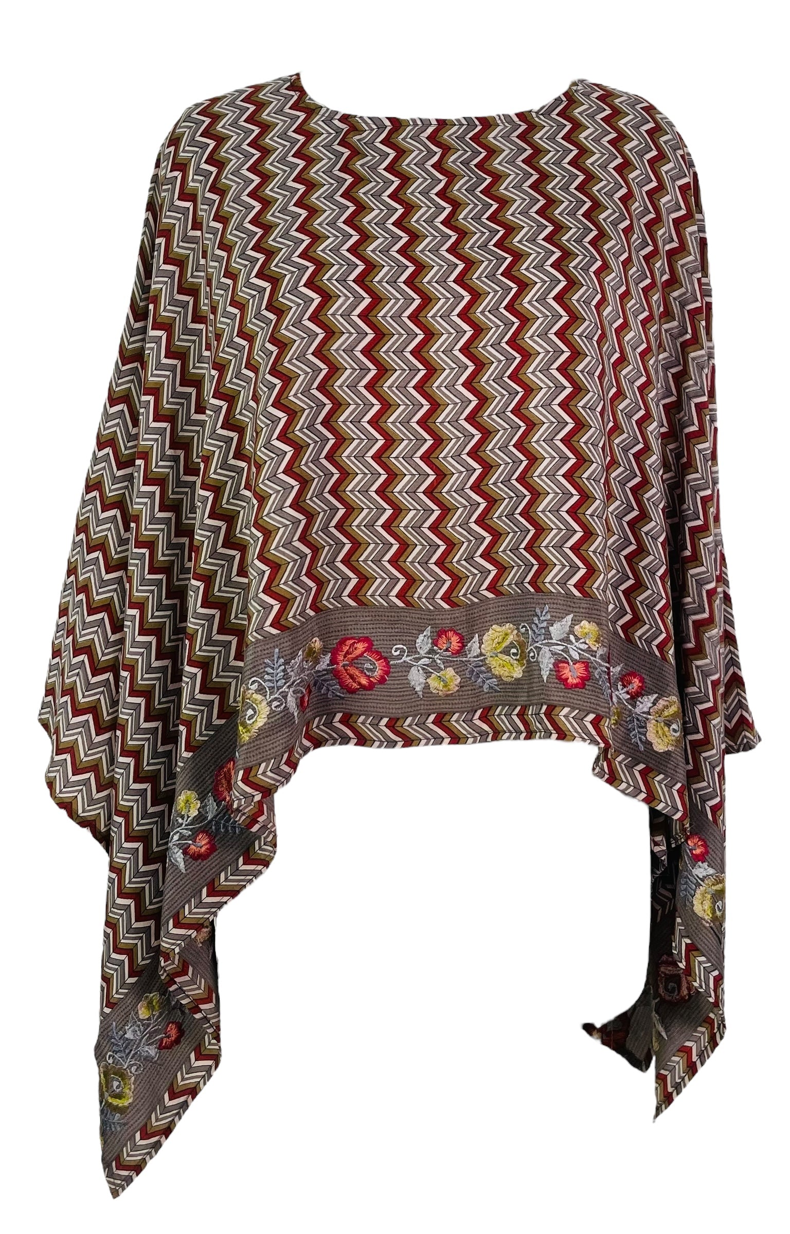 PRC7508 Pure Silk Wabi Sabi Capelet Poncho