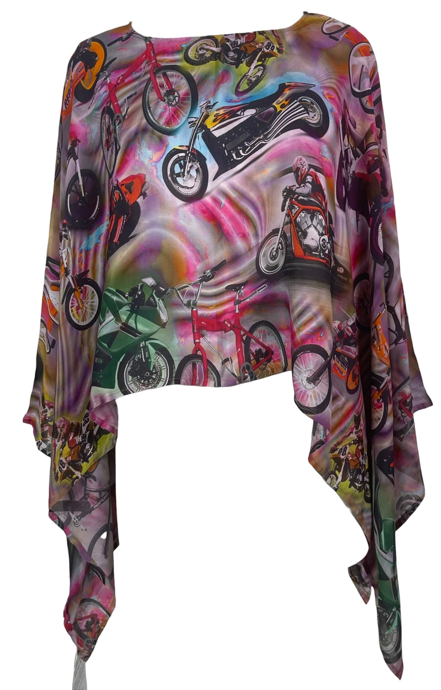 PREVIEW PRG8629B Sheer Avatar Pure Silk Capelet Poncho by FEBRUARY2026 – Handmade ethical Poncho from sariKNOTsari using upcycled silk. Designed in Canada for travel and slow fashion, loved from Toronto to LA to Sydney.