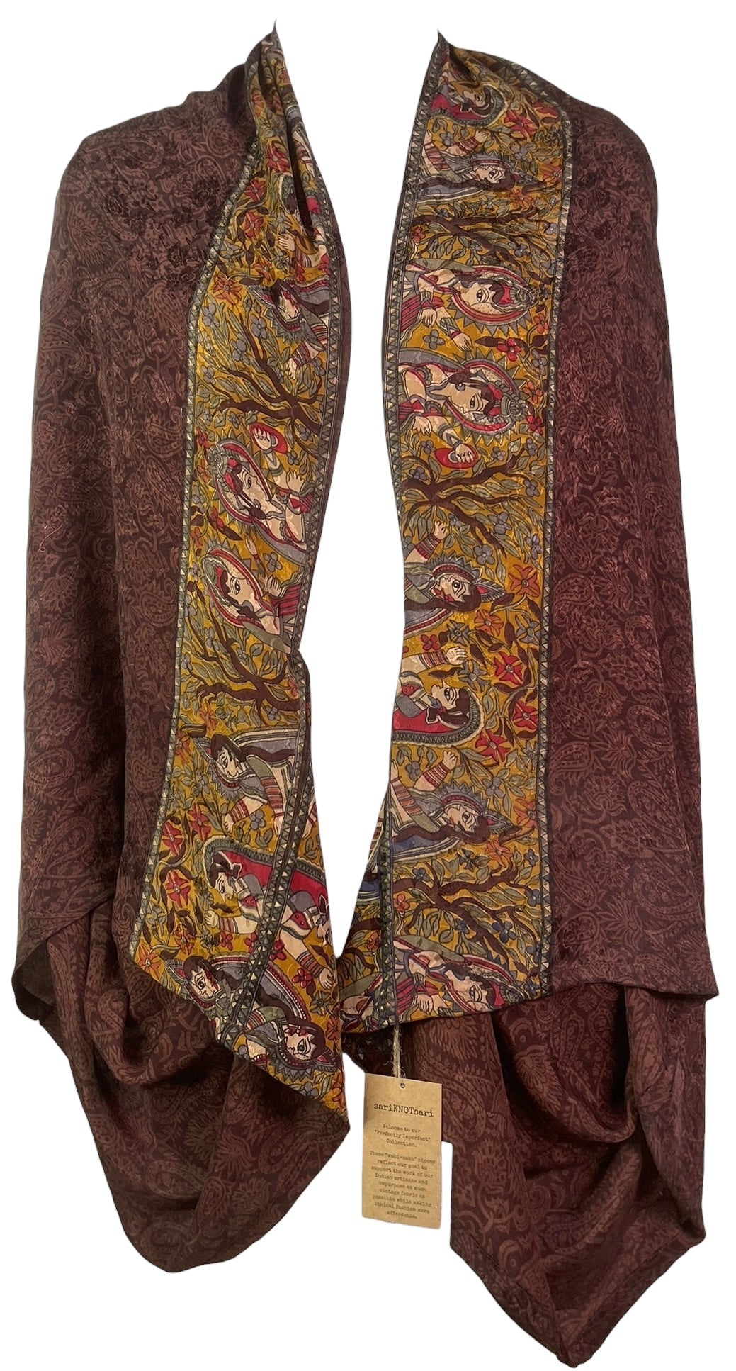 PRC8638B Wabi Sabi Pure Silk Shrug