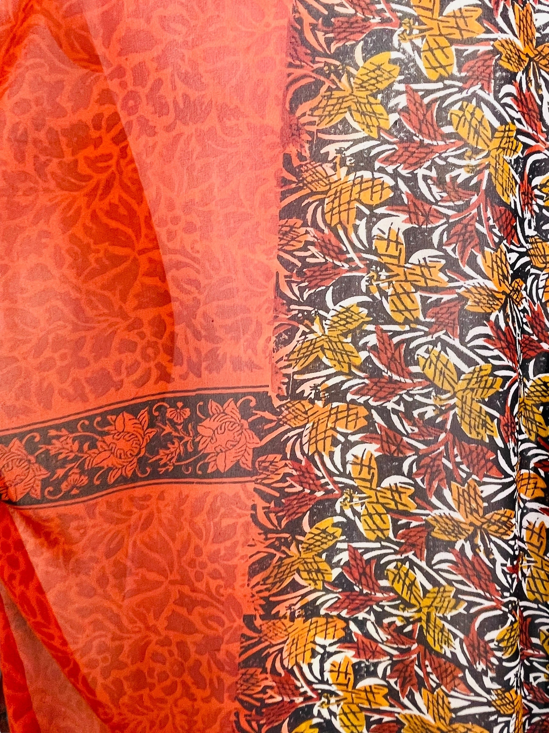 DEEANNS PRG7631 Sheer Avatar Pure Silk Long Tunic with Side Ties