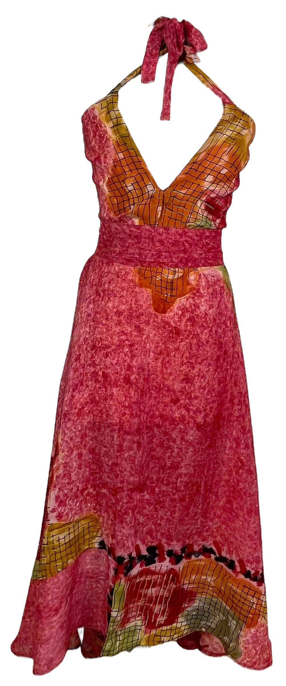 PRC7765 Avatar Pure Silk Maxi Dress with Belt