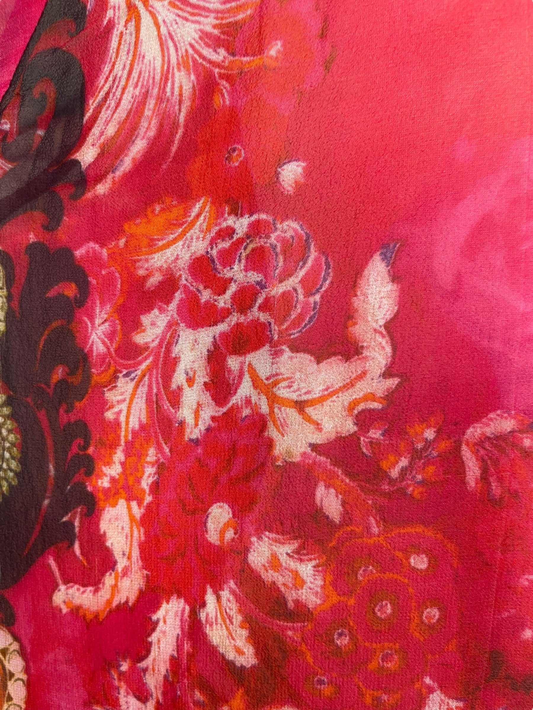 PRG7783 Sheer Avatar Pure Silk Self Pocket Tunic Dress