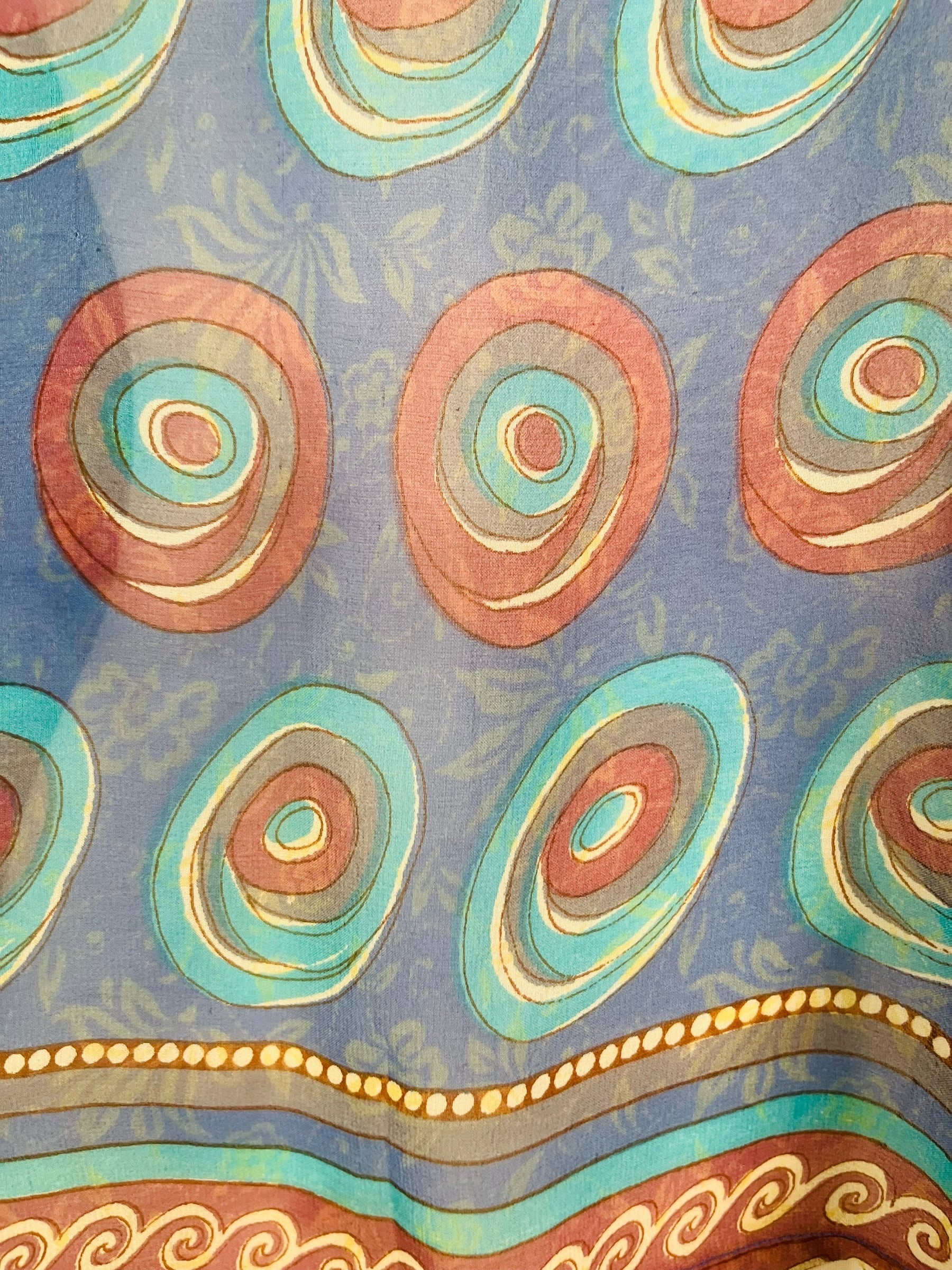 PRG7564 Sheer Avatar Pure Silk Kimono-Sleeved Top