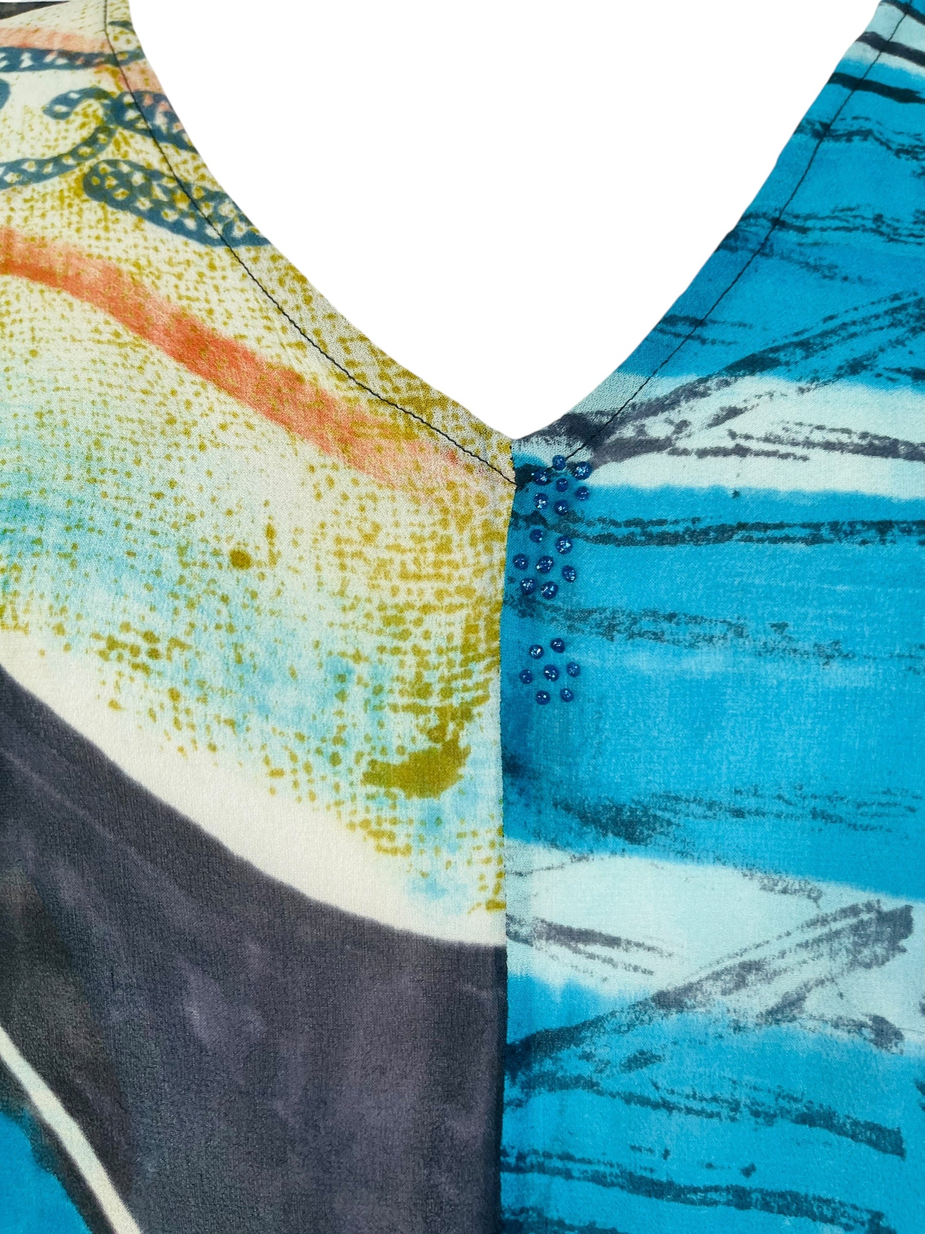 PRG7570 Sheer Avatar Pure Silk Waterfall Top