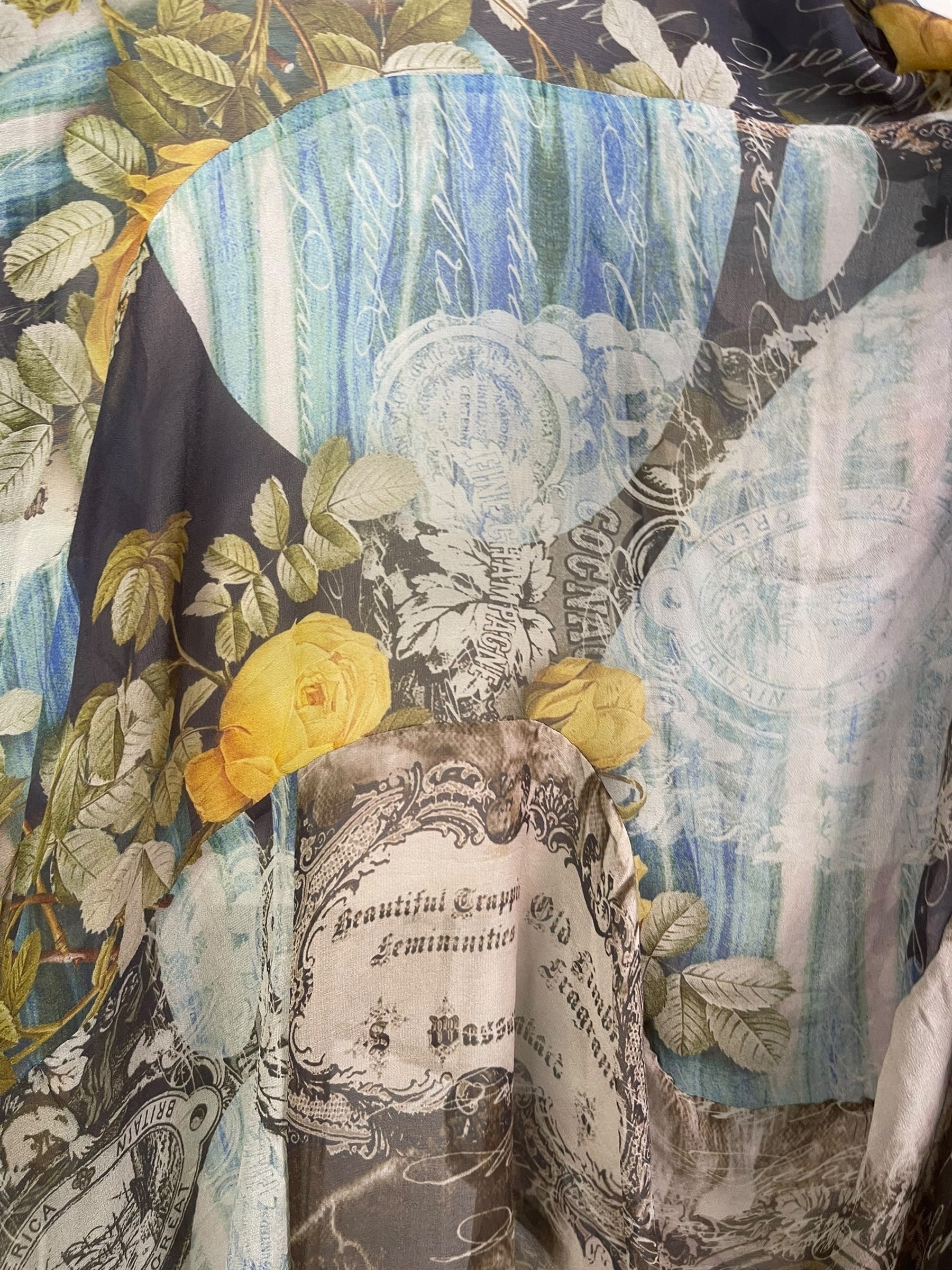 PRG7906 Sheer Avatar Pure Silk Sculptural Long Tunic Dress