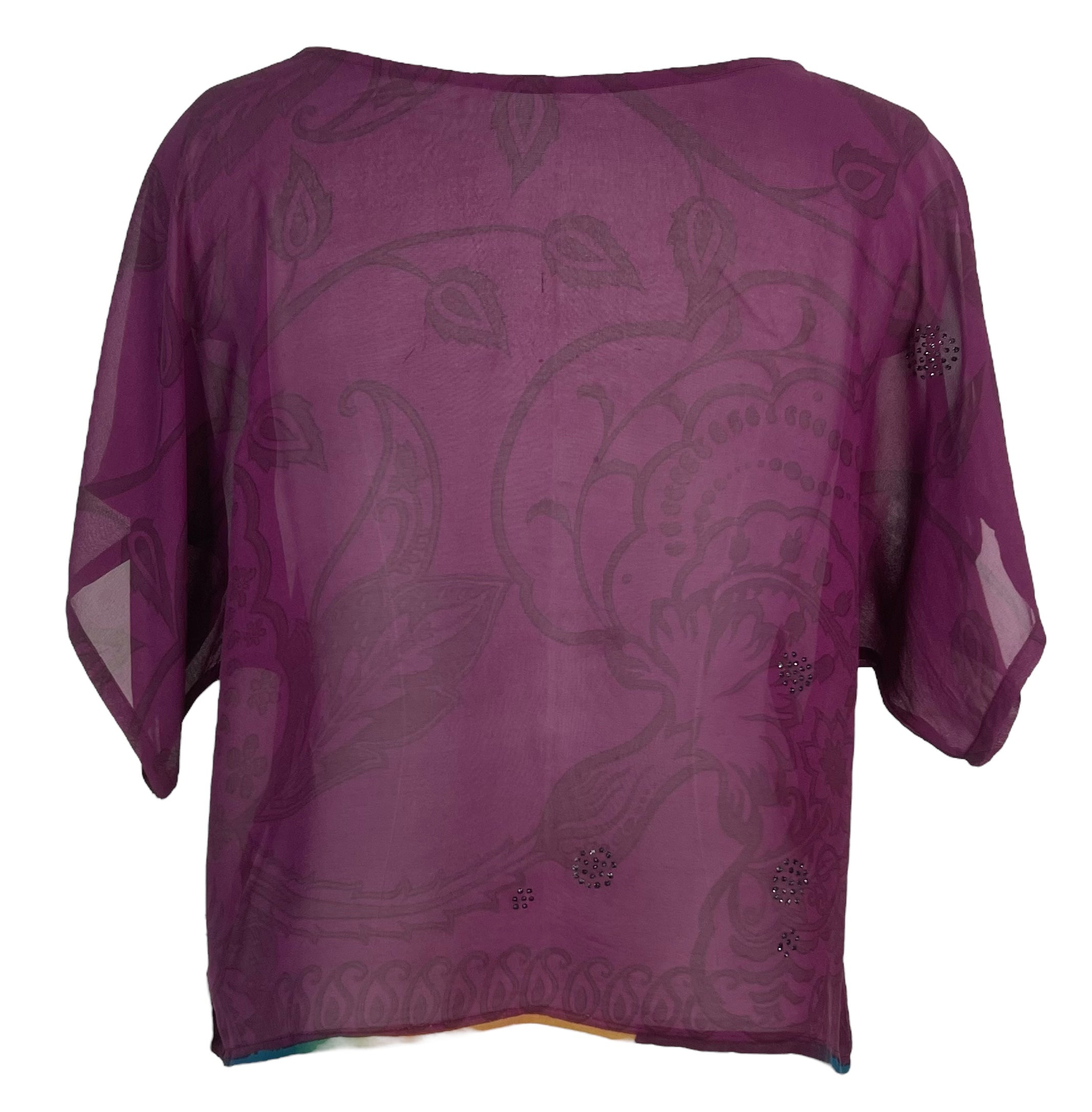 PRG7606 Sheer Avatar Pure Silk Boxy Top