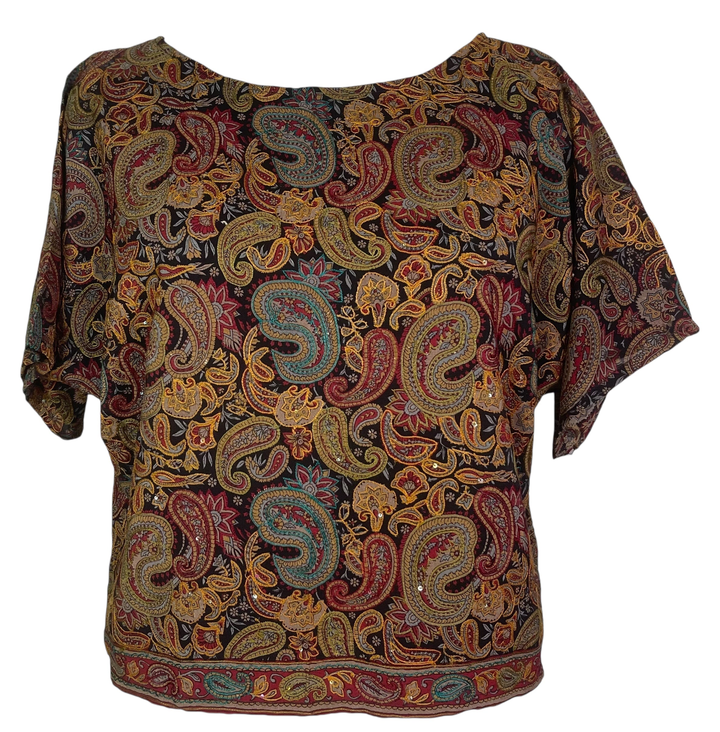 PRC8014 Avatar Pure Silk Boxy Top