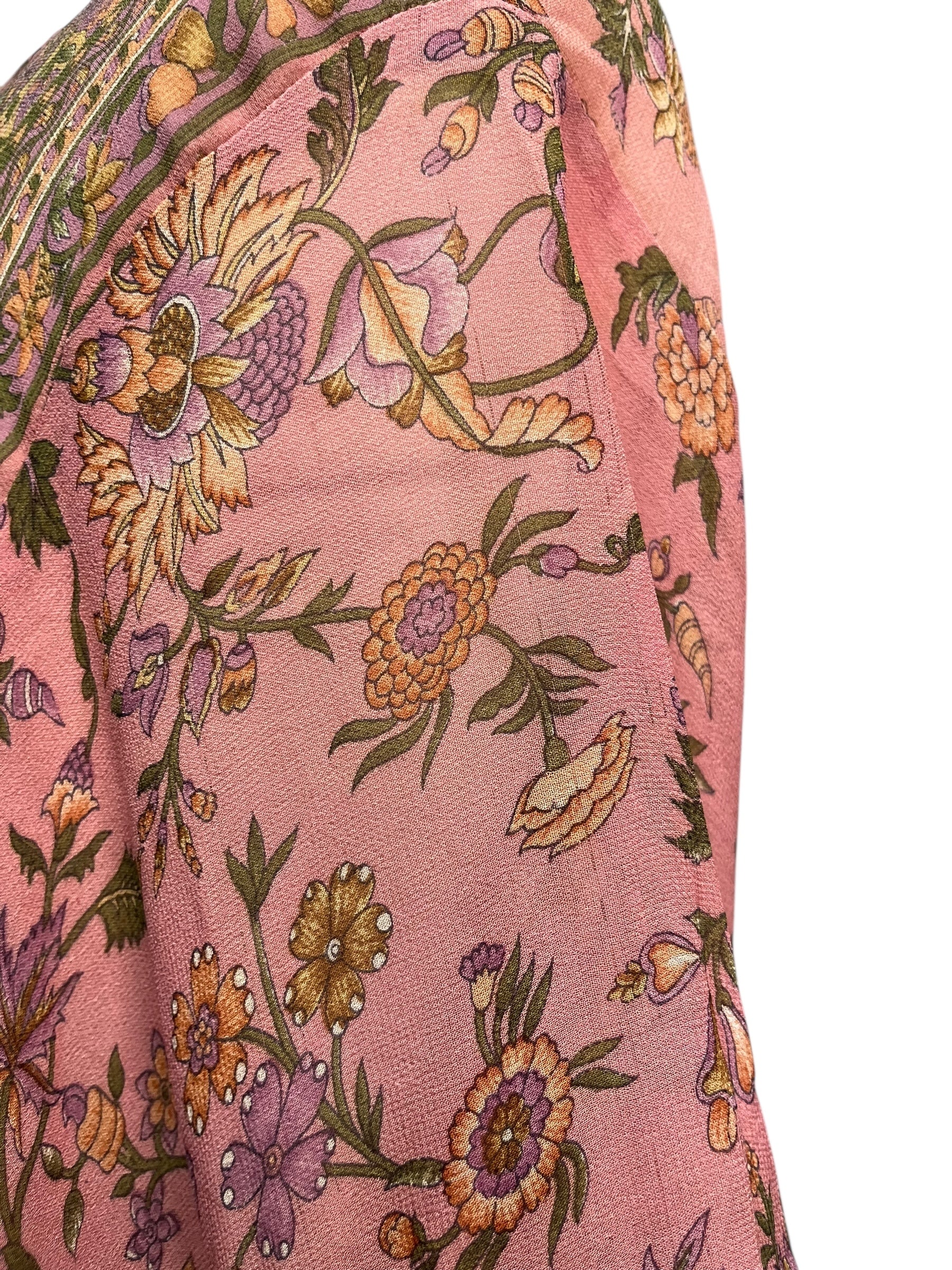 PRG7965 Sheer Wabi Sabi Pure Silk Self Pocket Tunic Dress