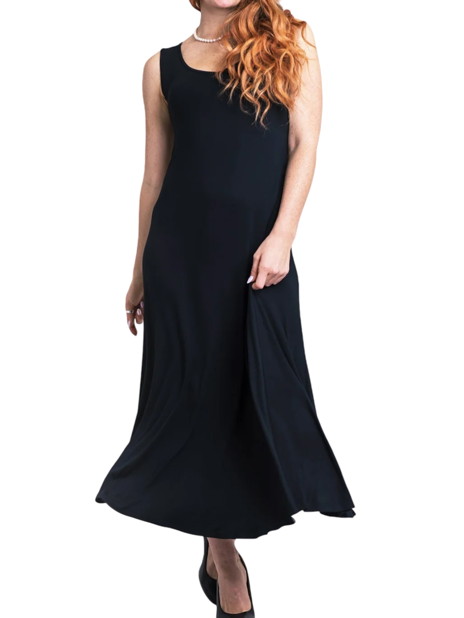 Lanai Black Bamboo Sleeveless Dress