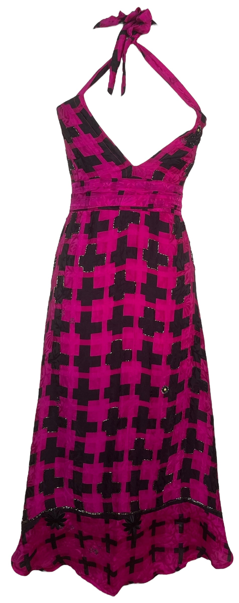 PRC7680 Wabi Sabi Pure Silk Maxi Dress with Belt