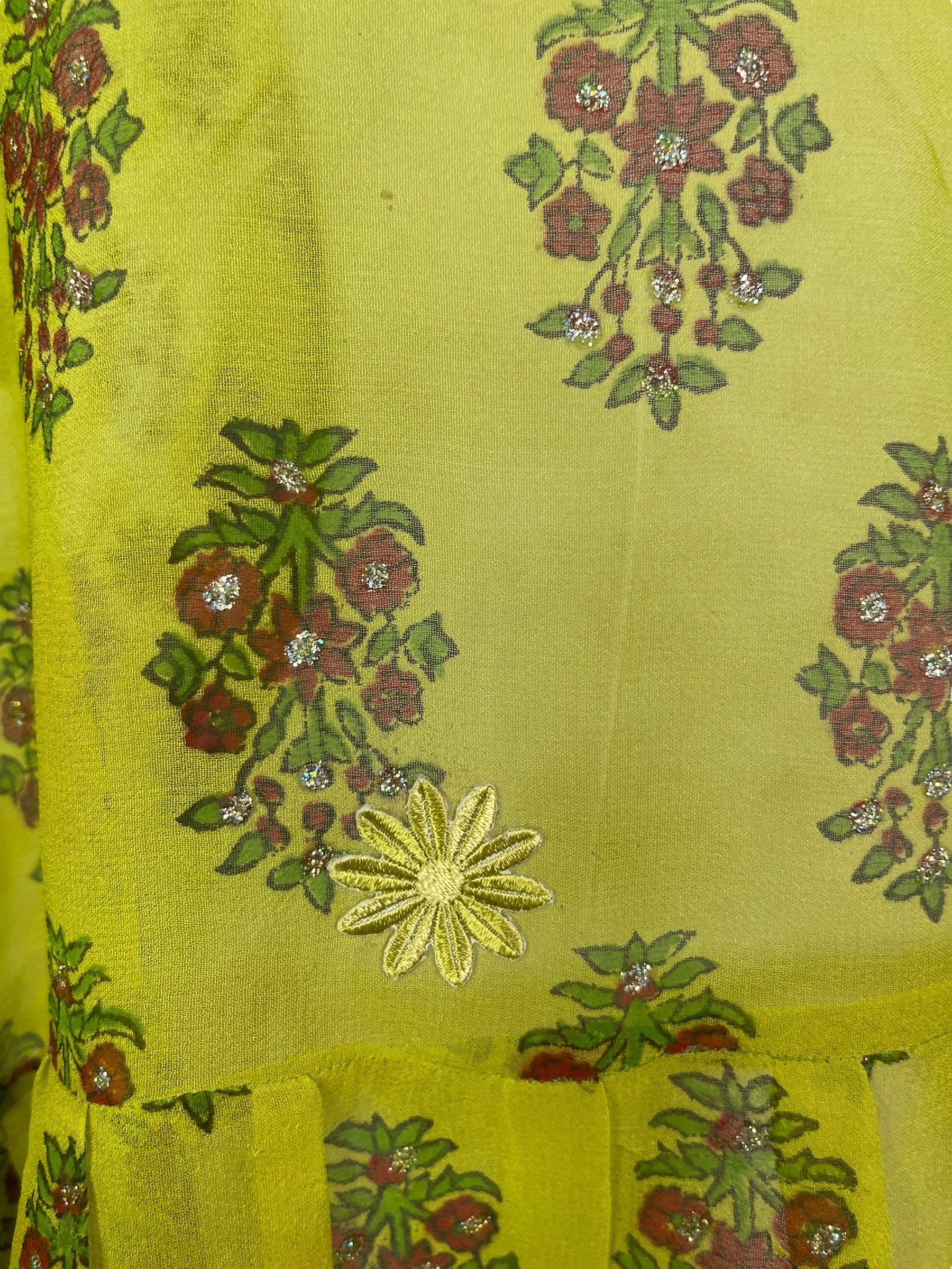 PCH7442 Sheer Chiffon Avatar Pure Silk Boxy Babydoll Dress