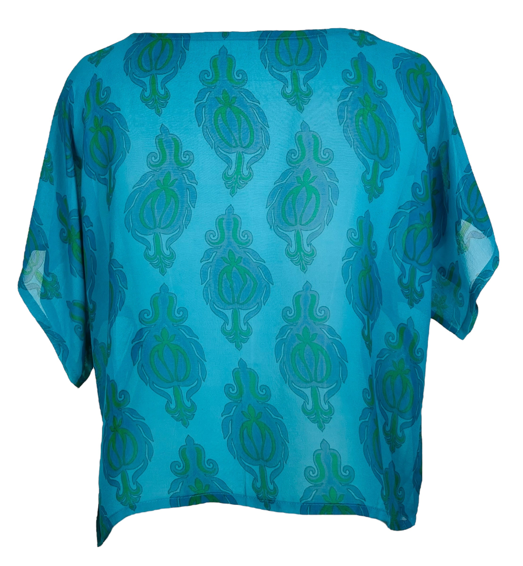 PRG7967 Sheer Avatar Pure Silk Boxy Top