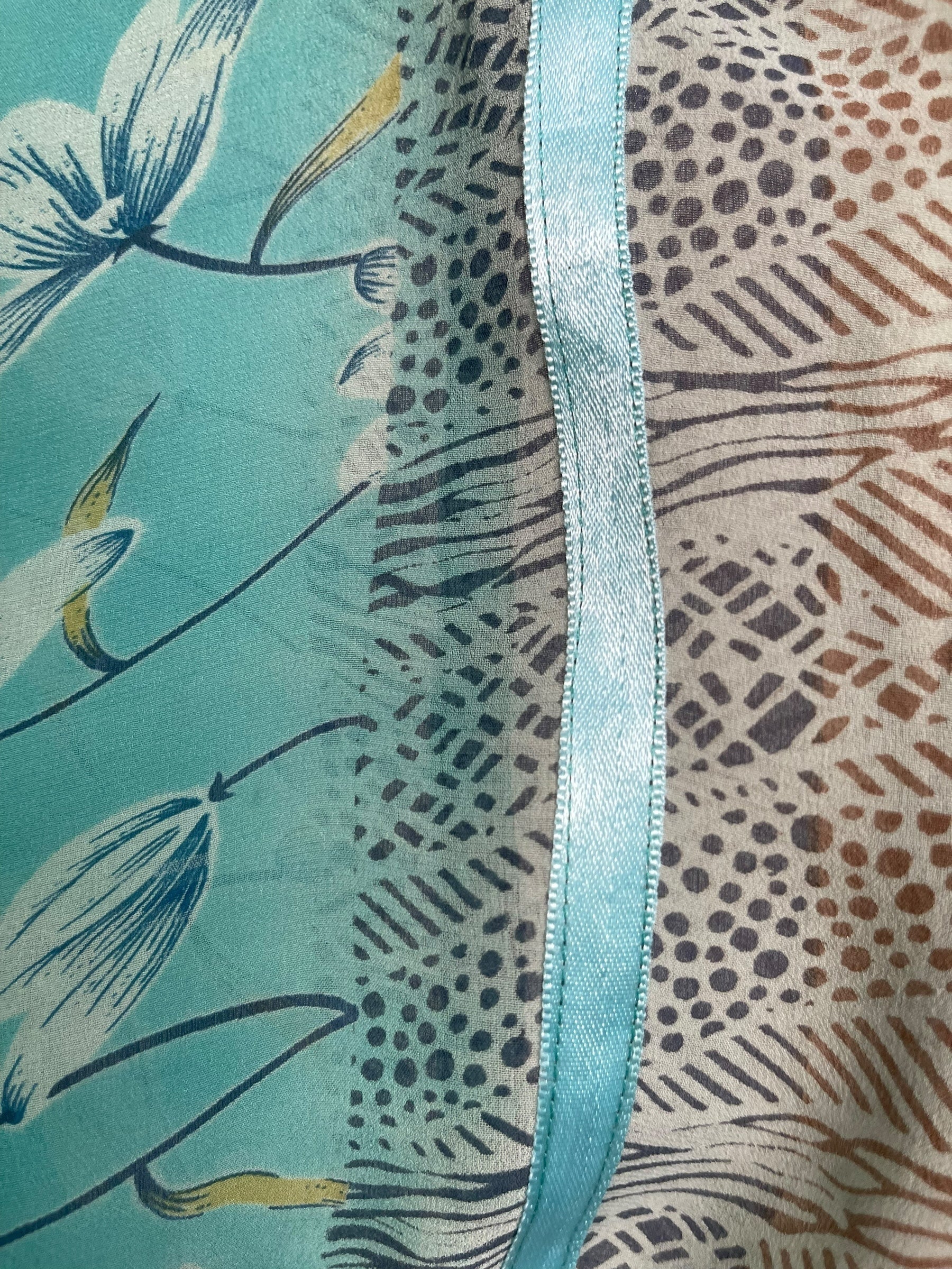 PRG8442 Sheer Avatar Pure Silk Long Tunic with Side Ties