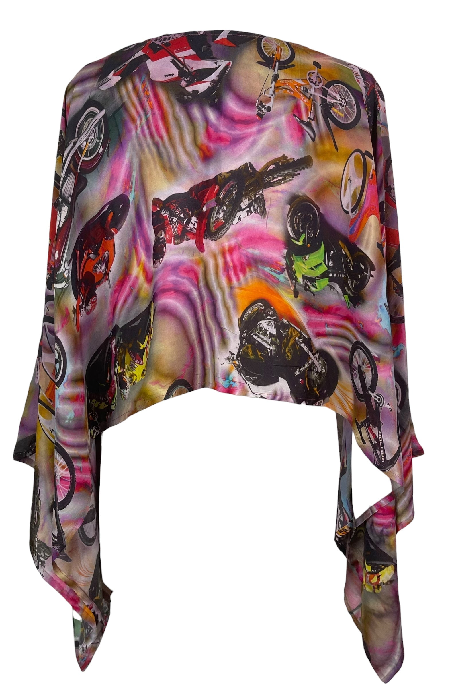 PREVIEW PRG8629B Sheer Avatar Pure Silk Capelet Poncho by FEBRUARY2026 – Handmade ethical Poncho from sariKNOTsari using upcycled silk. Designed in Canada for travel and slow fashion, loved from Toronto to LA to Sydney.