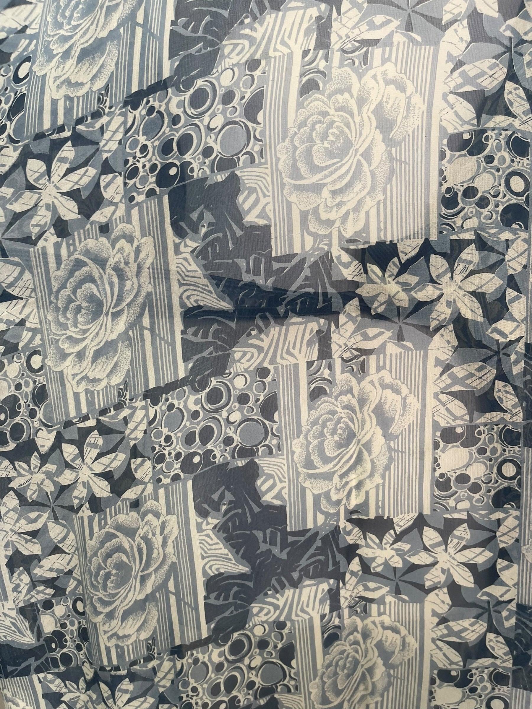 PRG8575 Sheer Wabi Sabi Pure Silk Kimono Sleeved Duster with Belt