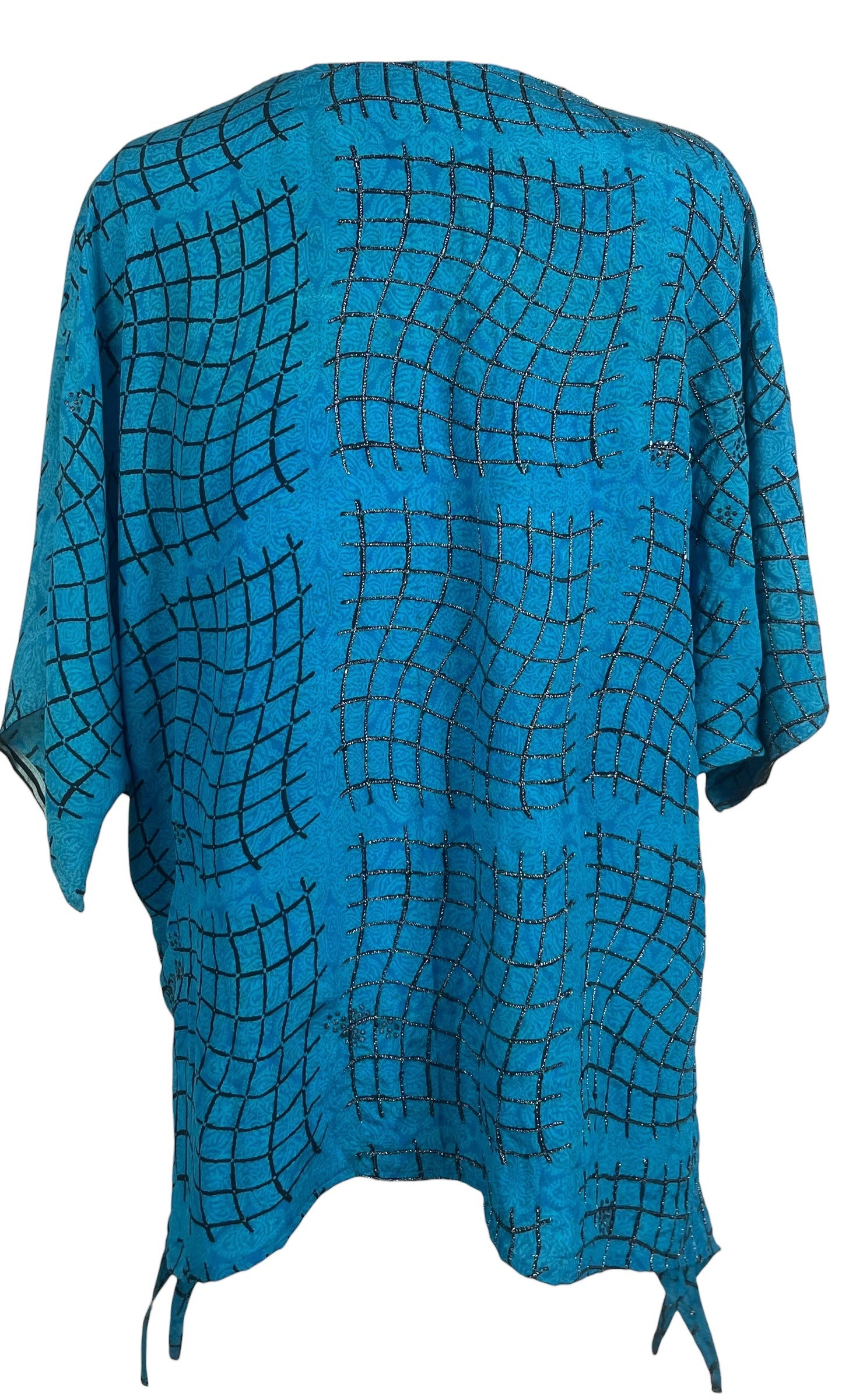 PREVIEW PRC8741 Avatar Pure Silk Long Tunic with Side Ties by MARCH2026 – Handmade ethical Side Tie Tunic from sariKNOTsari using upcycled silk. Designed in Canada for travel and slow fashion, loved from Toronto to LA to Sydney.