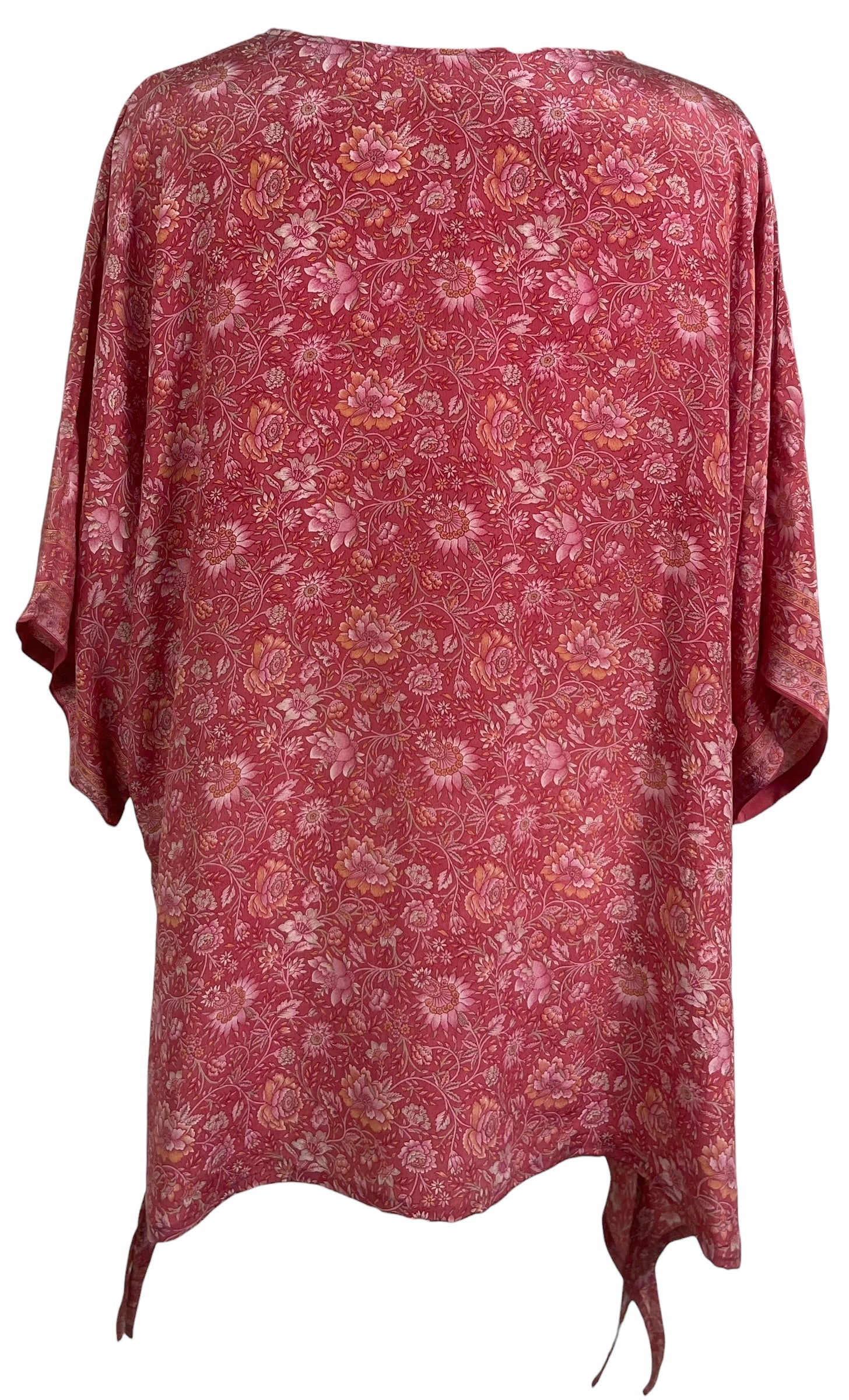 PREVIEW PRC8754 Avatar Pure Silk Long Tunic with Side Ties by MARCH2026 – Handmade ethical Side Tie Tunic from sariKNOTsari using upcycled silk. Designed in Canada for travel and slow fashion, loved from Toronto to LA to Sydney.