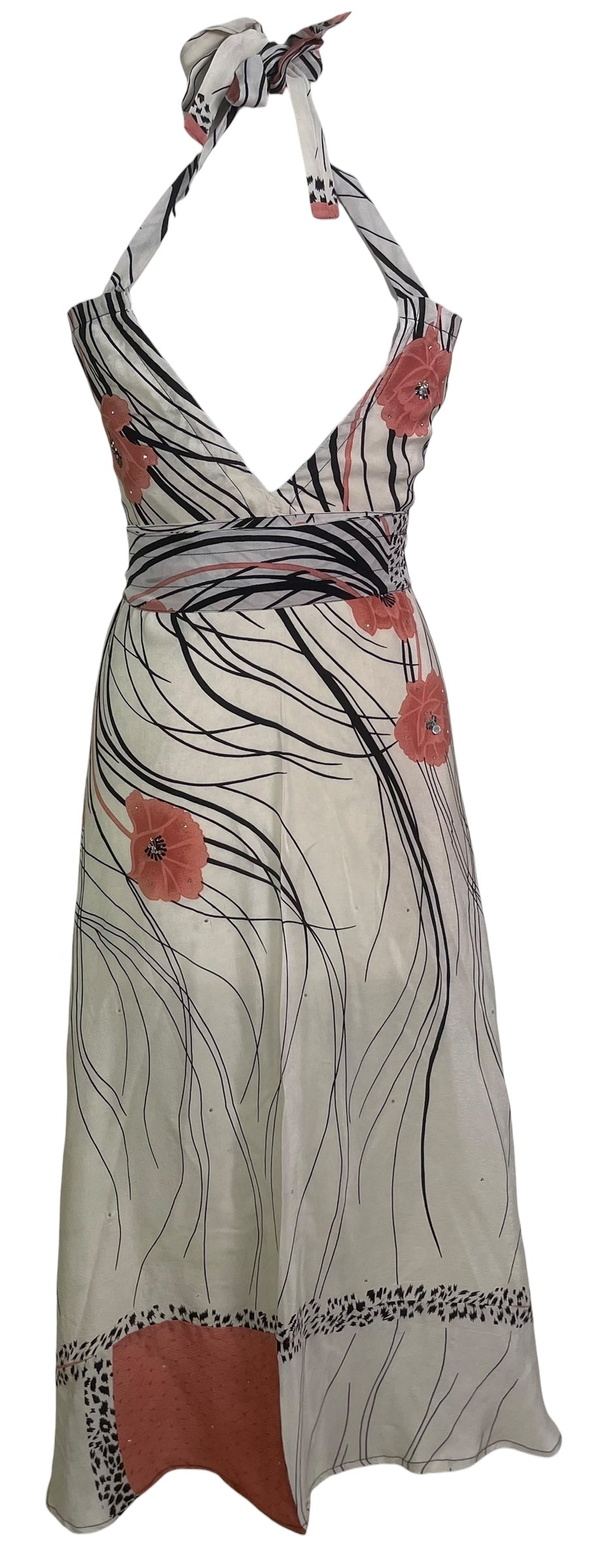 PRC8832 Wabi Sabi Pure Silk Maxi Dress with Belt