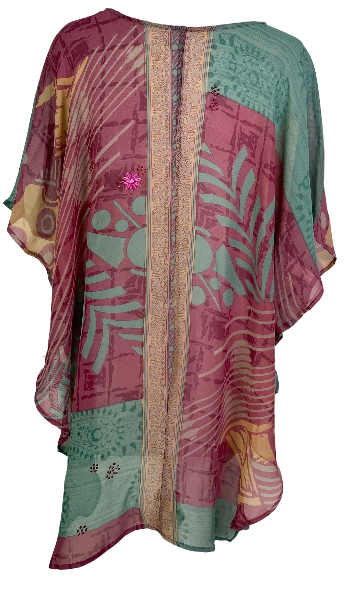 PRG7056 Sheer Wabi Sabi Pure Silk Waterfall Top