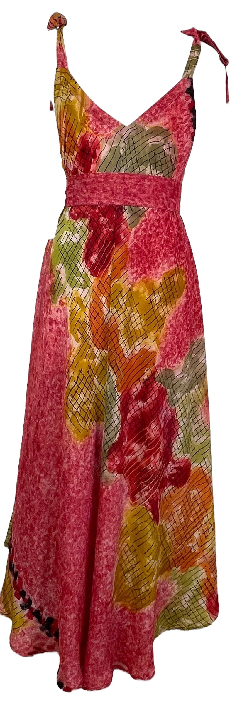 PRC7765 Avatar Pure Silk Maxi Dress with Belt