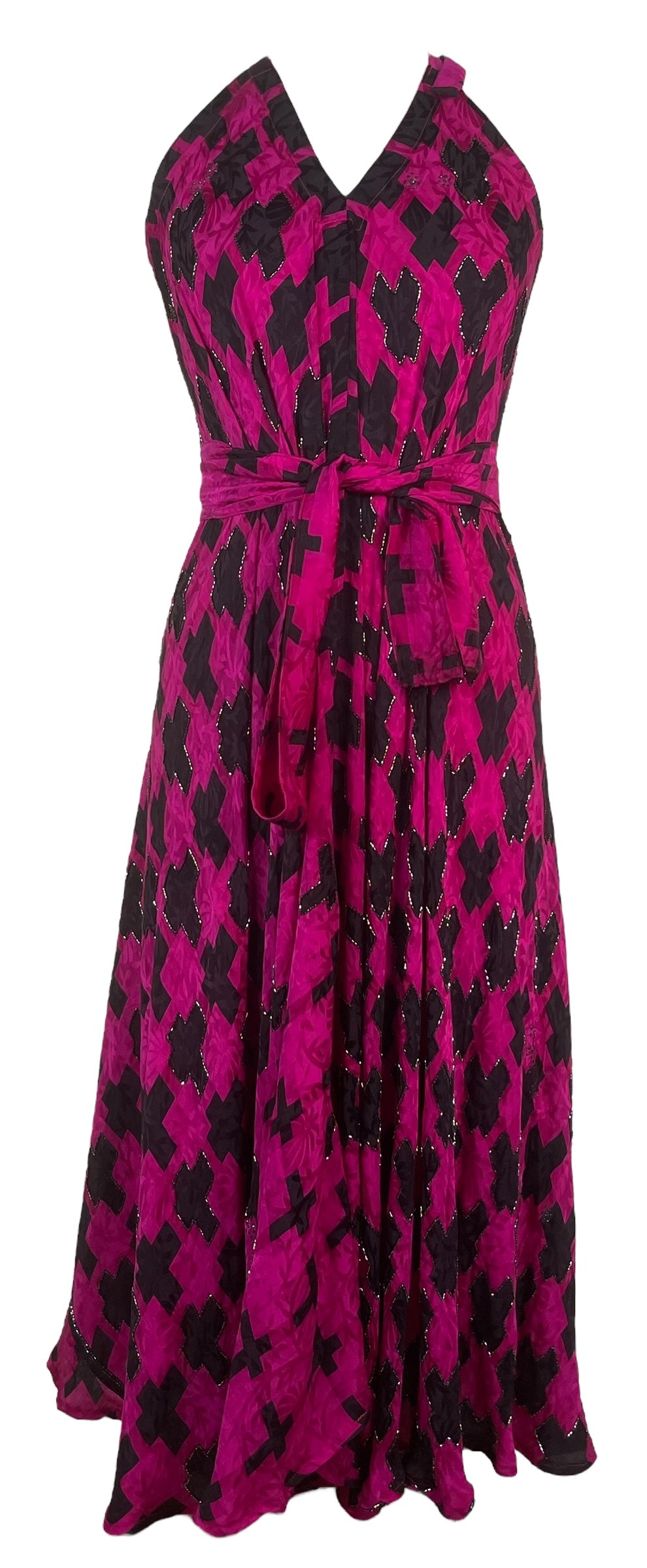 PRC7680 Wabi Sabi Pure Silk Maxi Dress with Belt