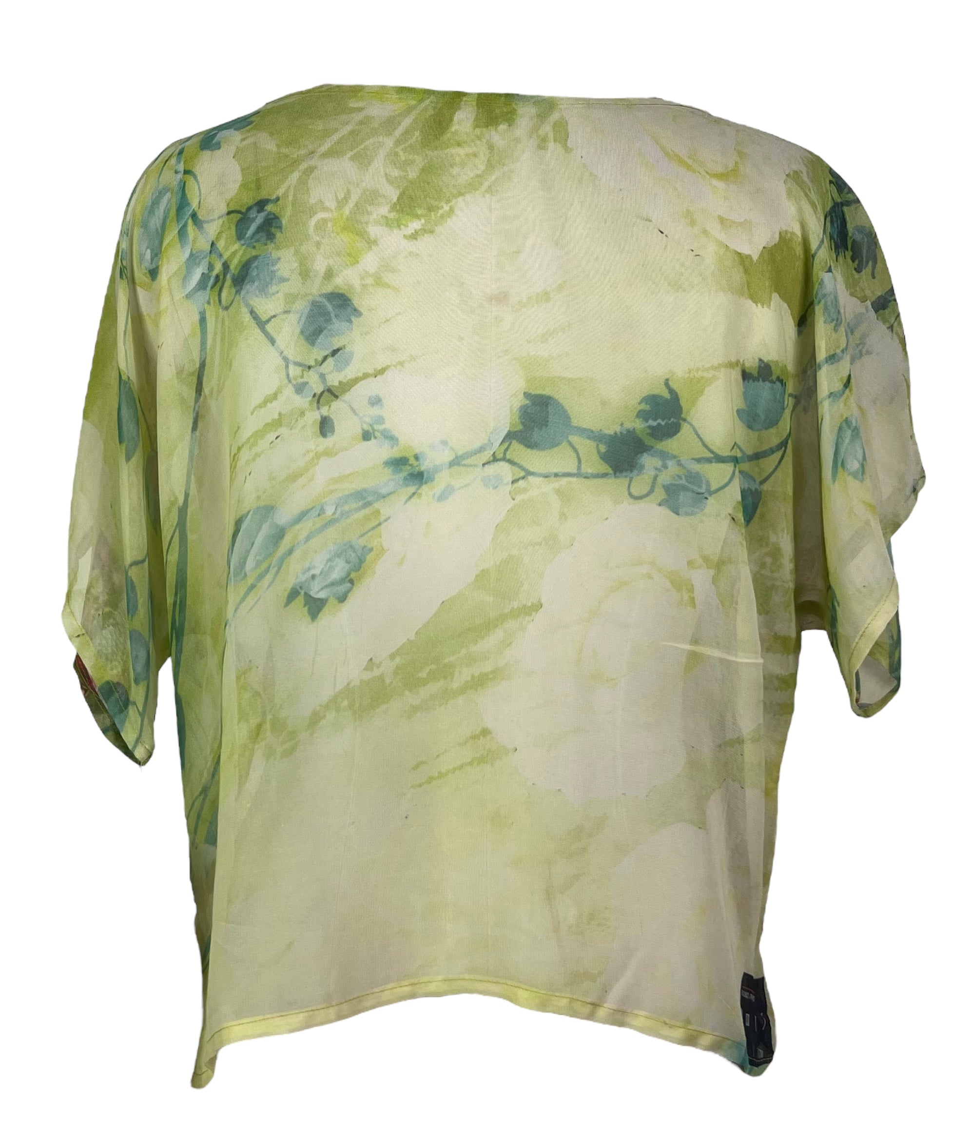 PRG7486 Sheer Wabi Sabi Pure Silk Boxy Top