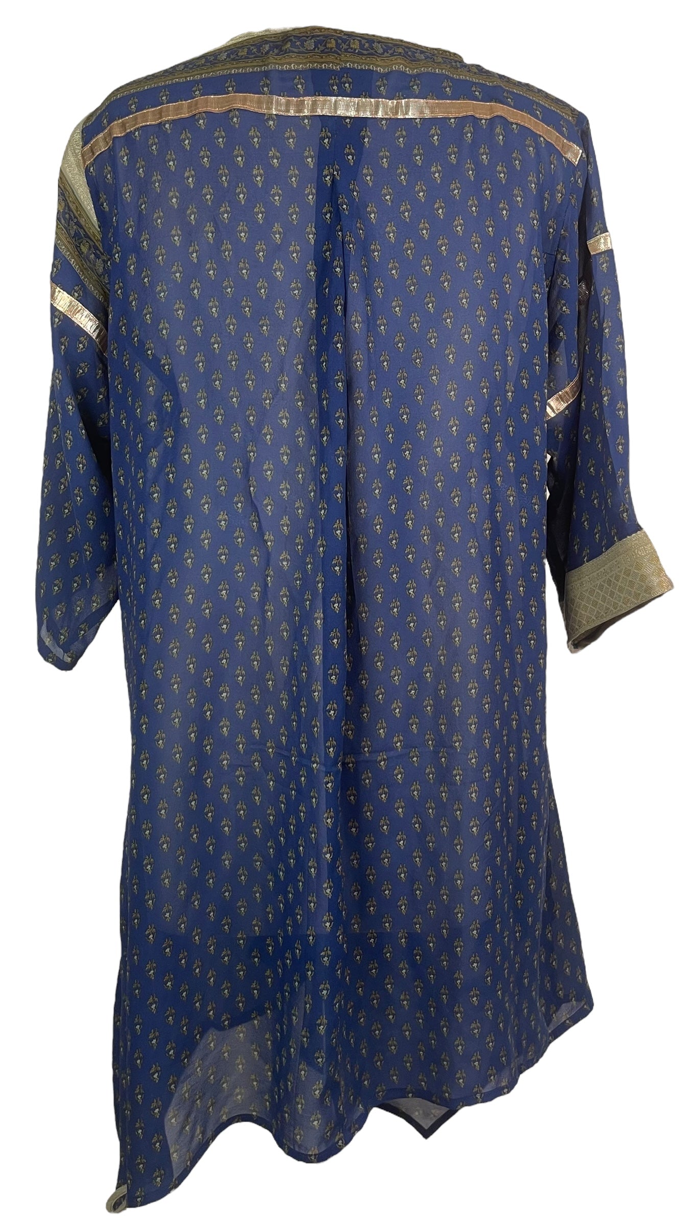 PRG7961 Sheer Avatar Pure Silk Self Pocket Tunic Dress