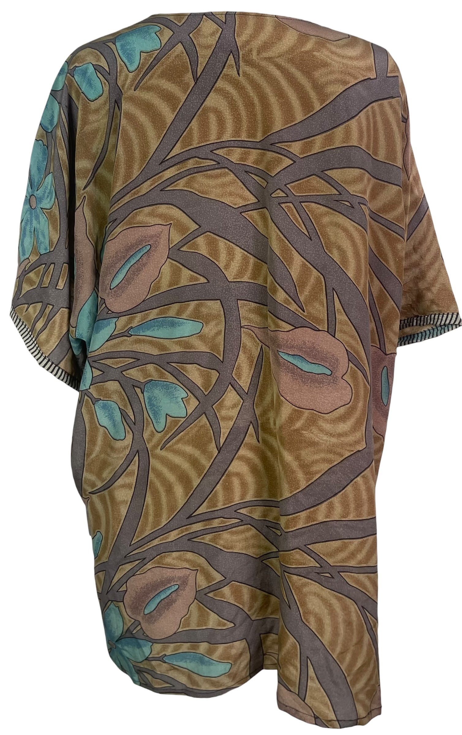 PRC8494 Wabi Sabi Pure Silk Kimono-Sleeved Jacket with Belt