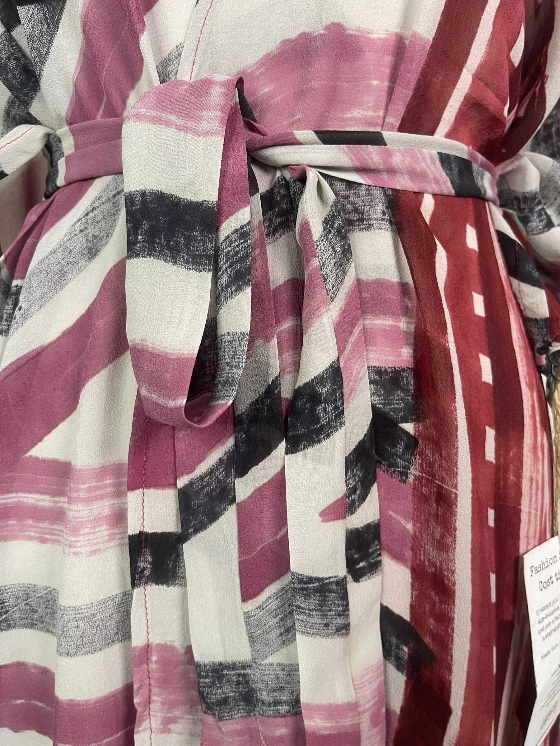 PREVIEW PRG8563 Sheer Avatar Long Pure Silk Kimono Sleeved Duster with Belt by FEBRUARY2026 – Handmade ethical Long Kimono from sariKNOTsari using upcycled silk. Designed in Canada for travel and slow fashion, loved from Toronto to LA to Sydney.