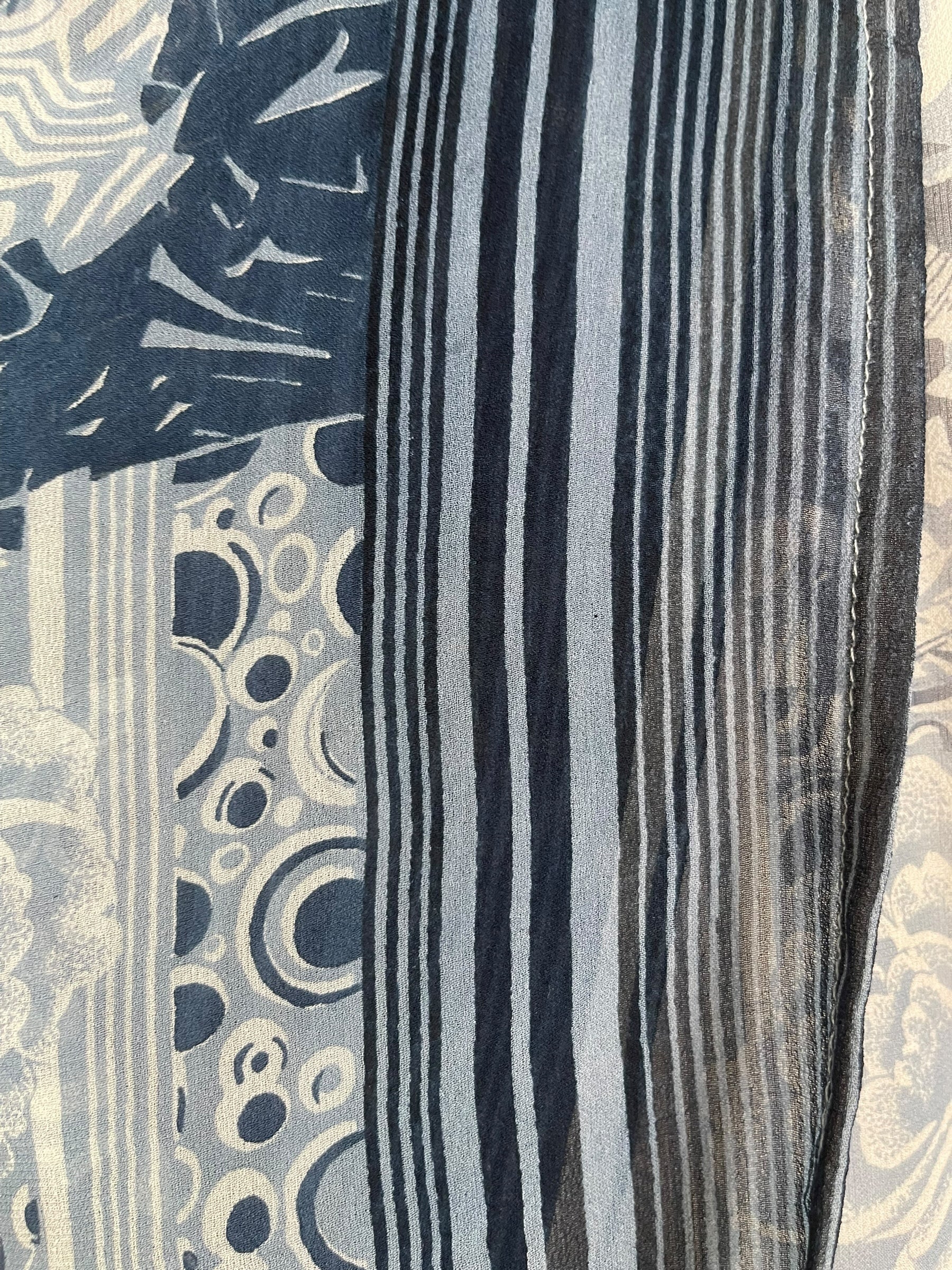 PRG8575 Sheer Wabi Sabi Pure Silk Kimono Sleeved Duster with Belt