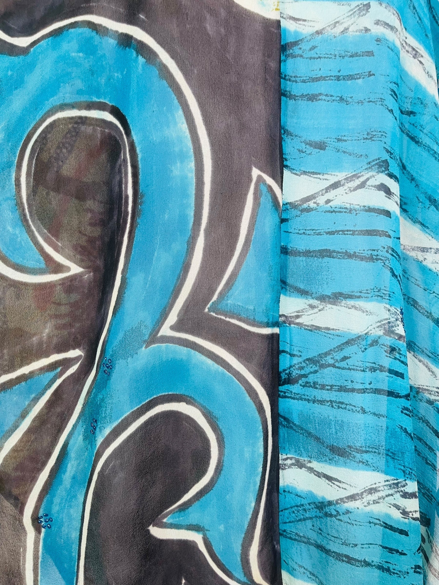 PRG7570 Sheer Avatar Pure Silk Waterfall Top