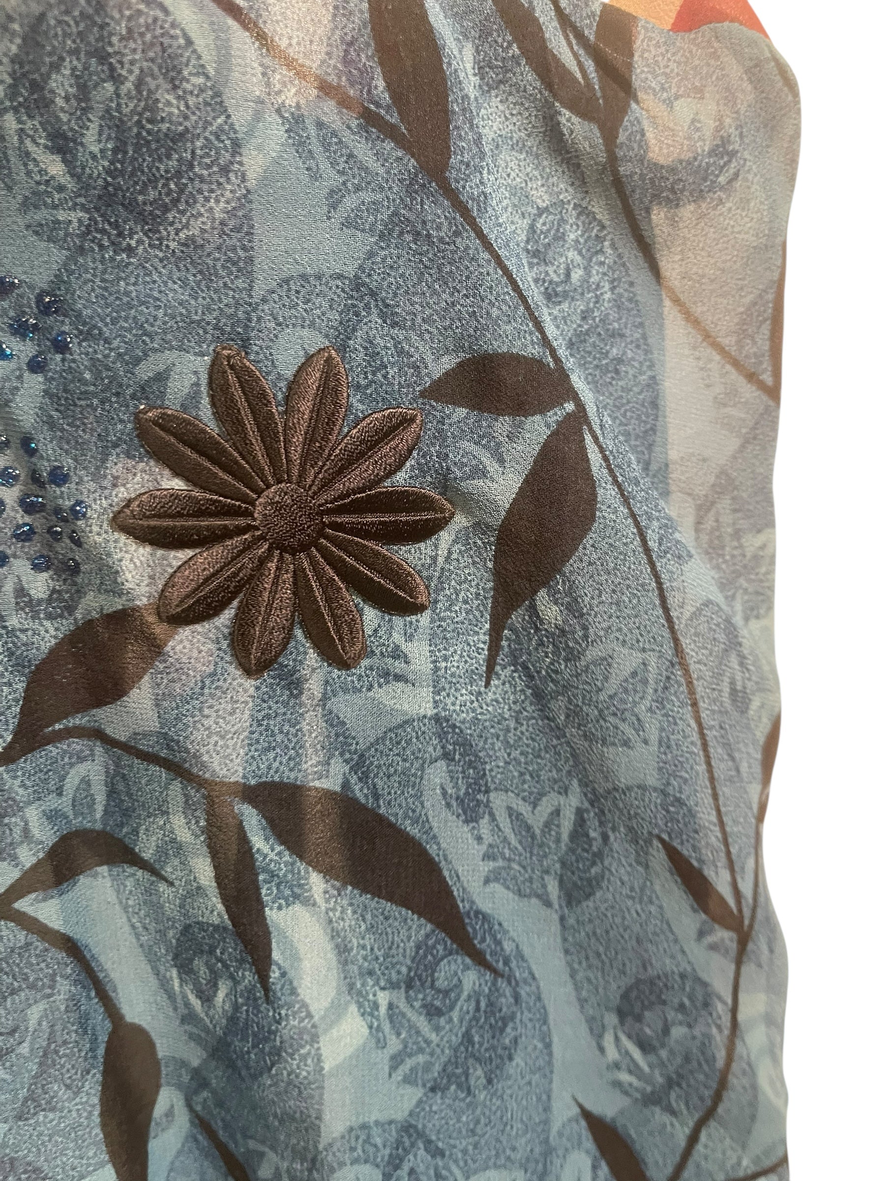 PRG8430 Sheer Avatar Pure Silk Sculptural Long Tunic Dress