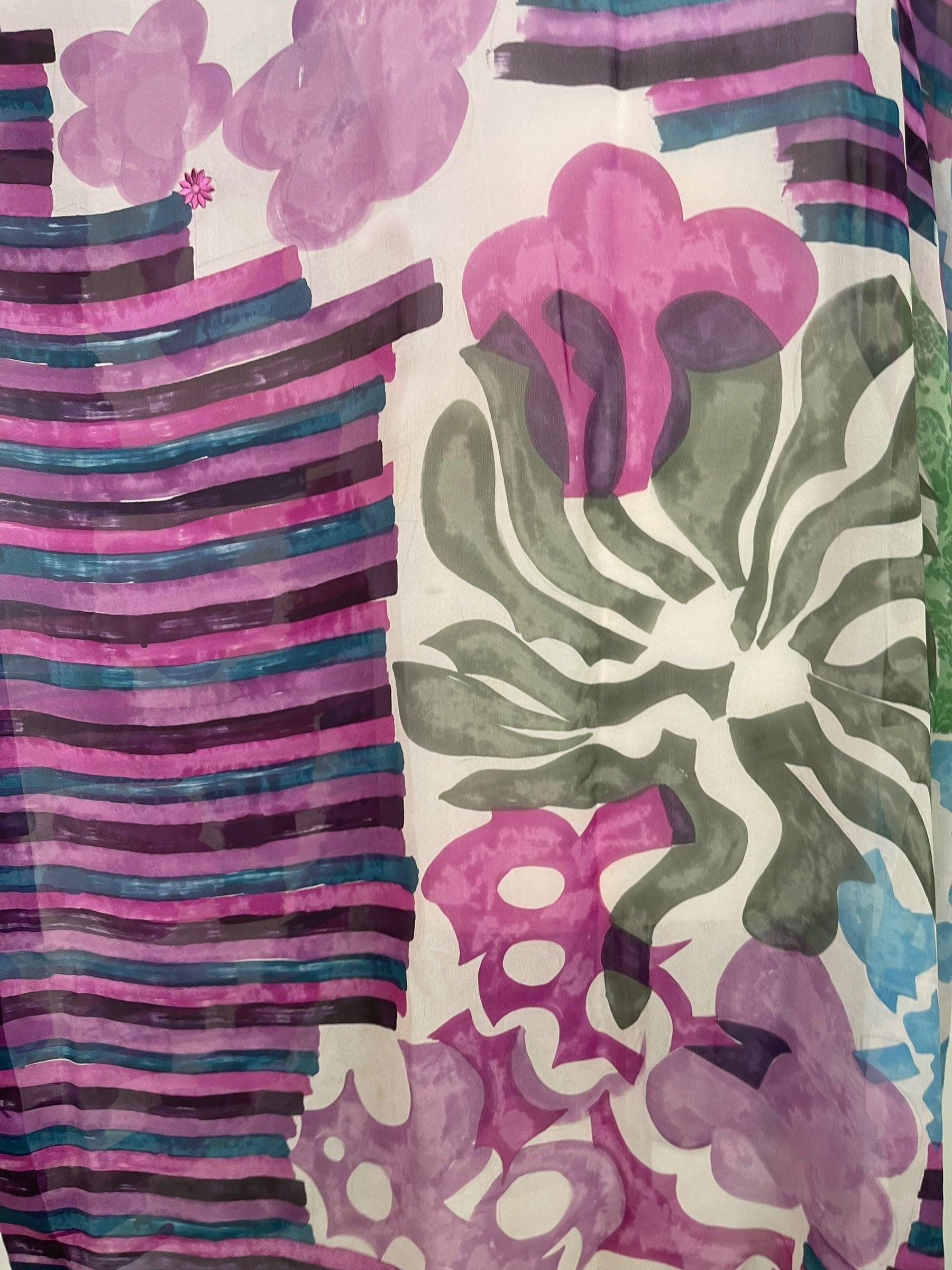 PREVIEW PRG8565 Sheer Wabi Sabi Pure Silk Midi Length Kaftan by MARCH2026 – Handmade ethical Midi Length Kaftan from sariKNOTsari using upcycled silk. Designed in Canada for travel and slow fashion, loved from Toronto to LA to Sydney.