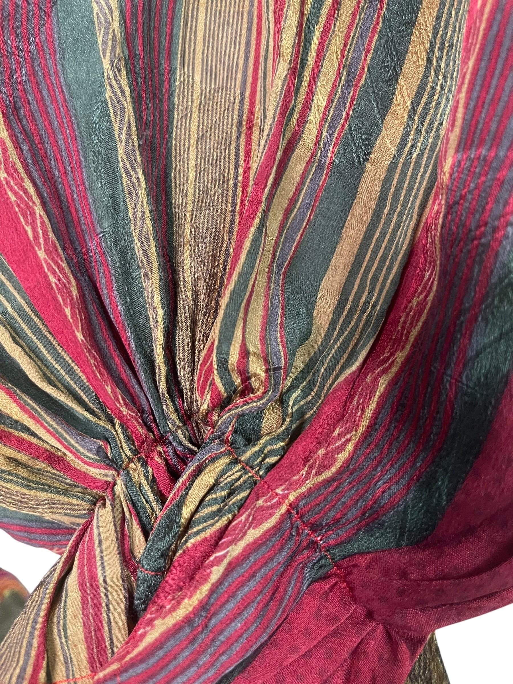 PREVIEW PRC8296A Wabi Sabi Pure Silk Bolero by MARCH2026 – Handmade ethical Bolero from sariKNOTsari using upcycled silk. Designed in Canada for travel and slow fashion, loved from Toronto to LA to Sydney. Featuring Zsiska, Bryn Walker and Artisan Leather coats by Rejean Pepin, Pepin designs